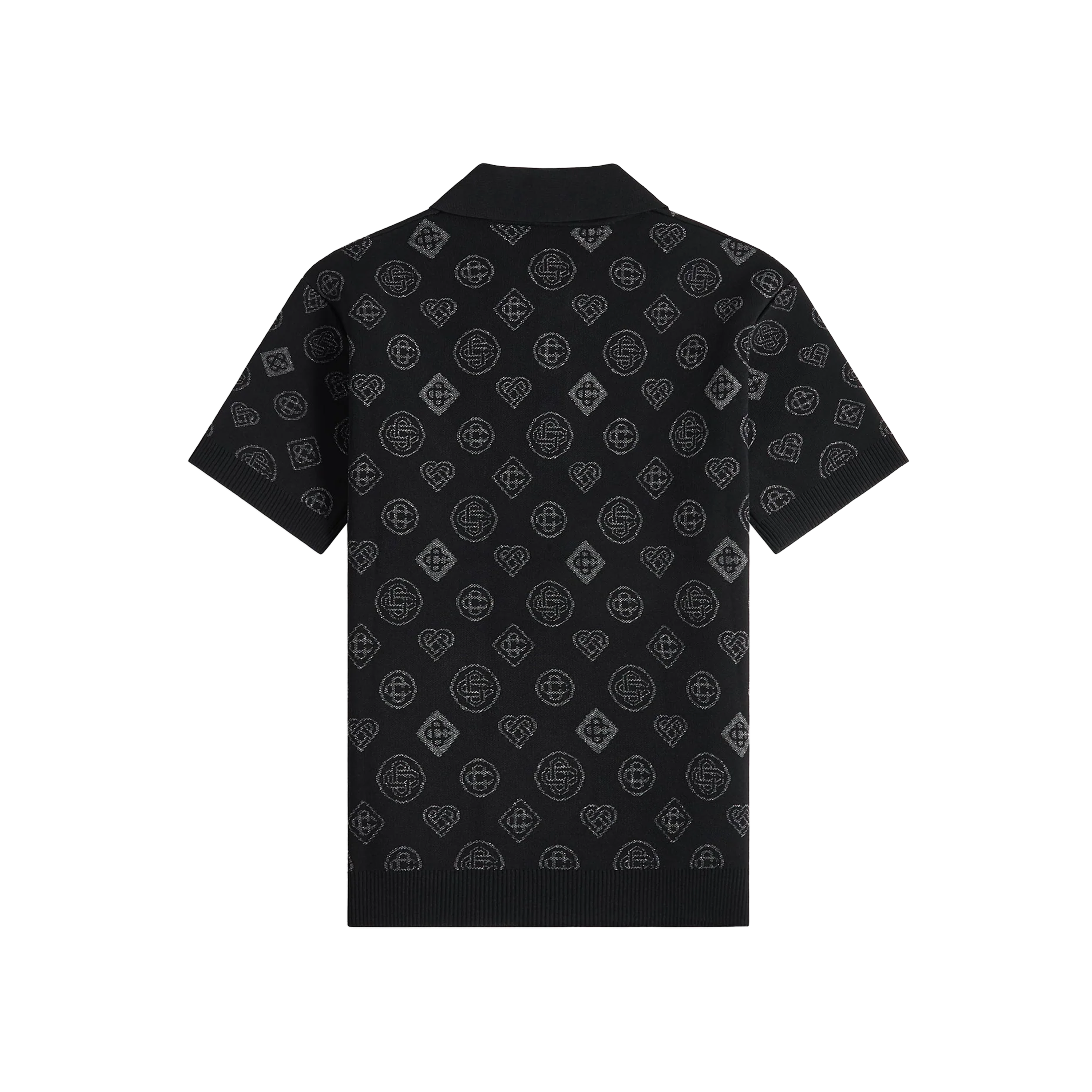 Camiseta Tipo Polo Negro Casablanca City Jacquard