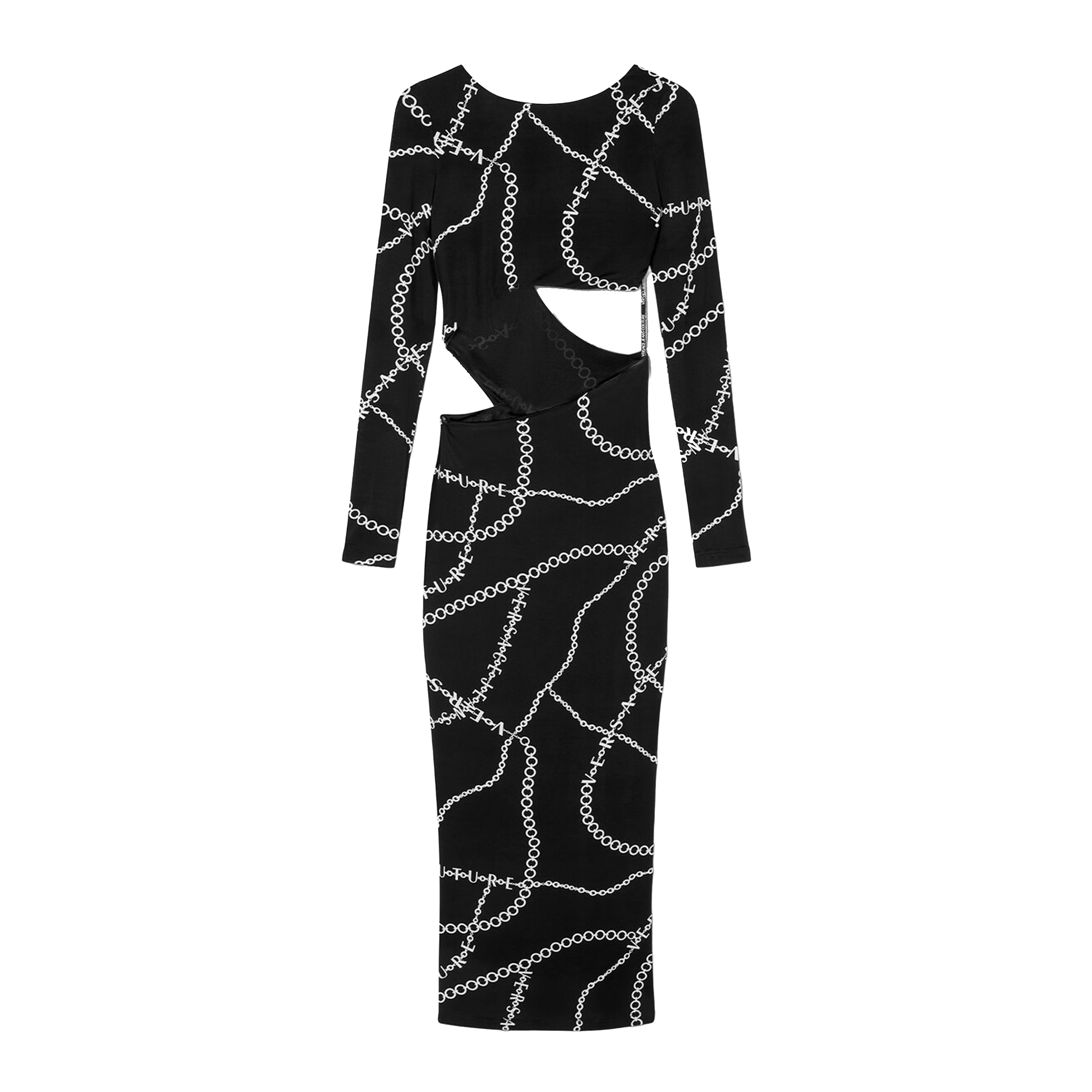 Vestido Negro Versace Jeans Couture Chain