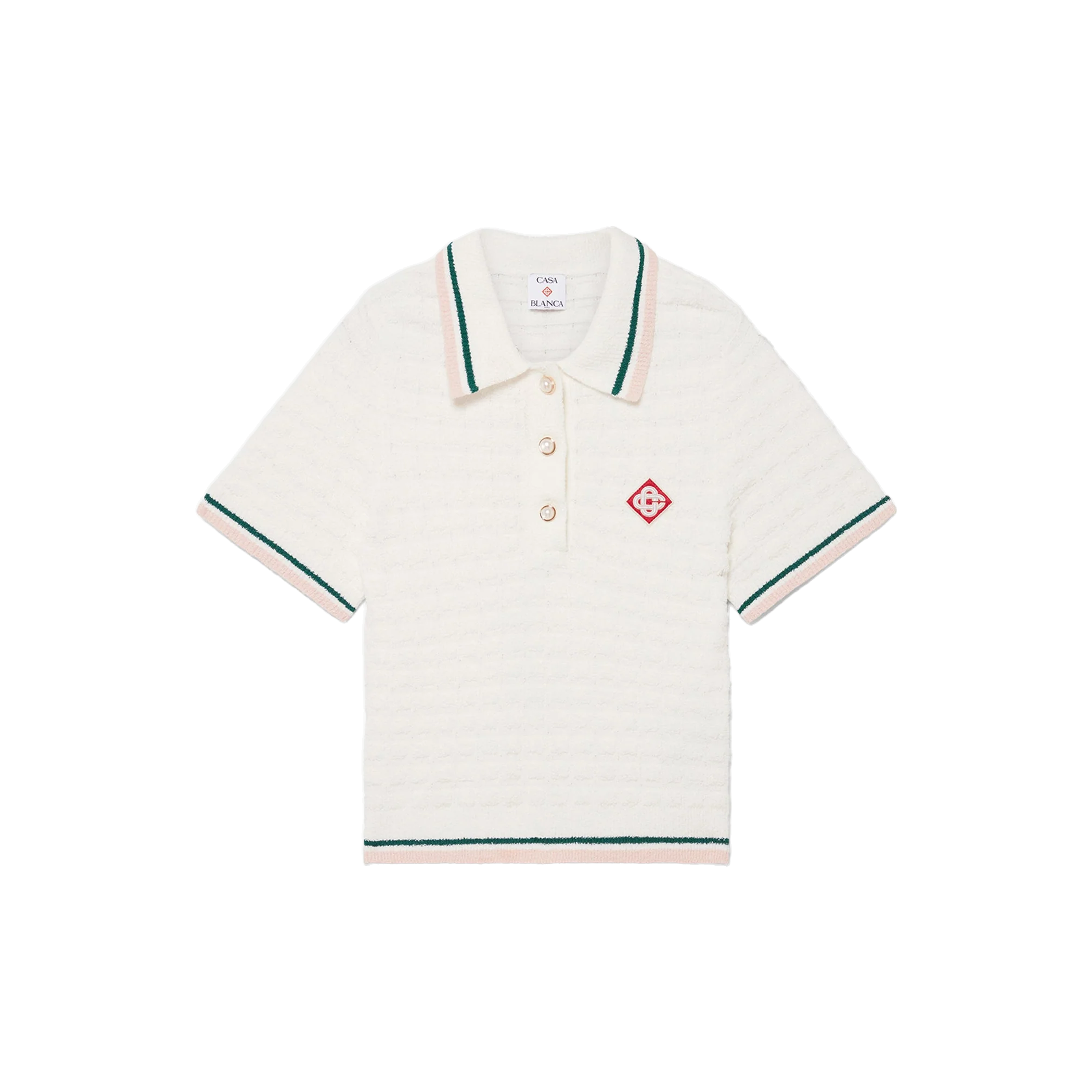 Camiseta Tipo Polo Blanco Casablanca Boucle