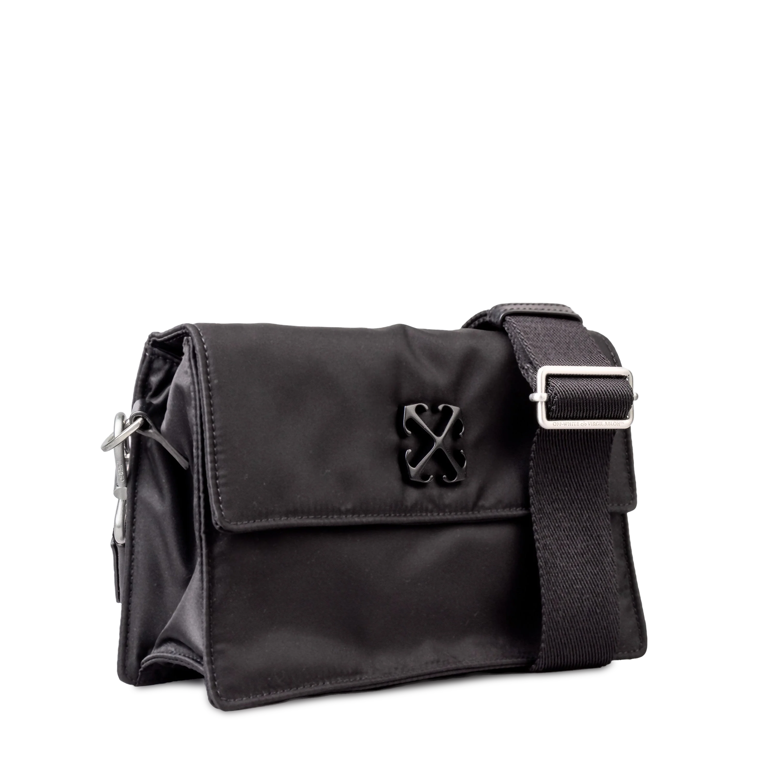 Bolso Negro Off-White Soft Jitney 1.4 Simple Nylon