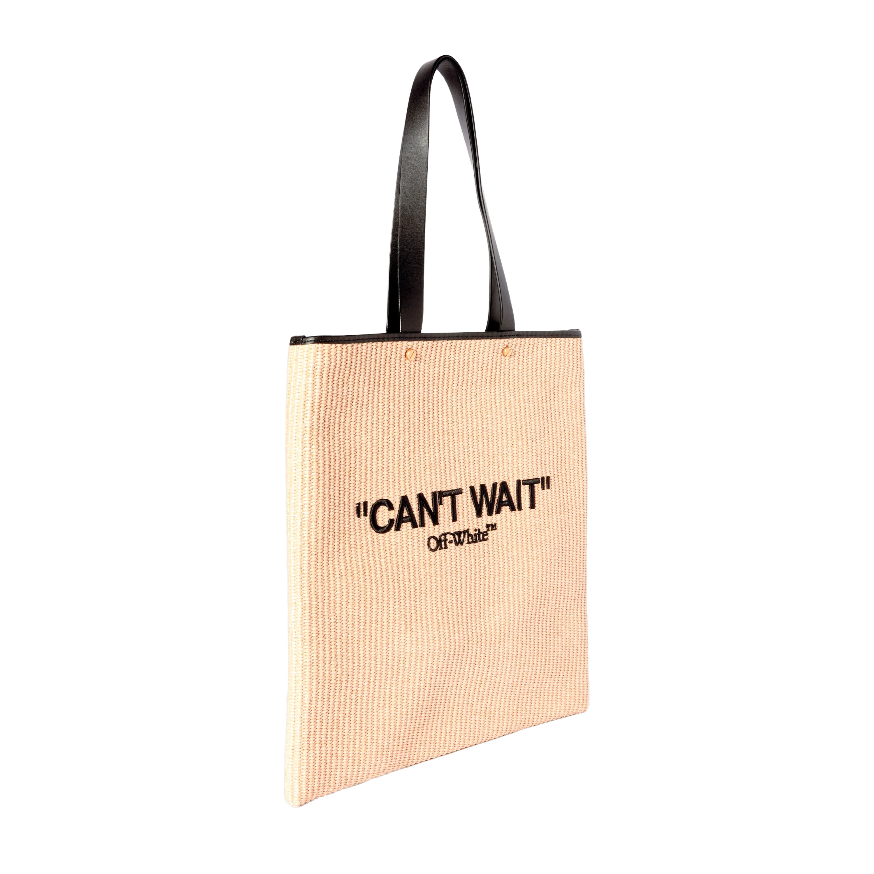 Tote Bag Beige Off-White Day Off Flat Tote Rafia
