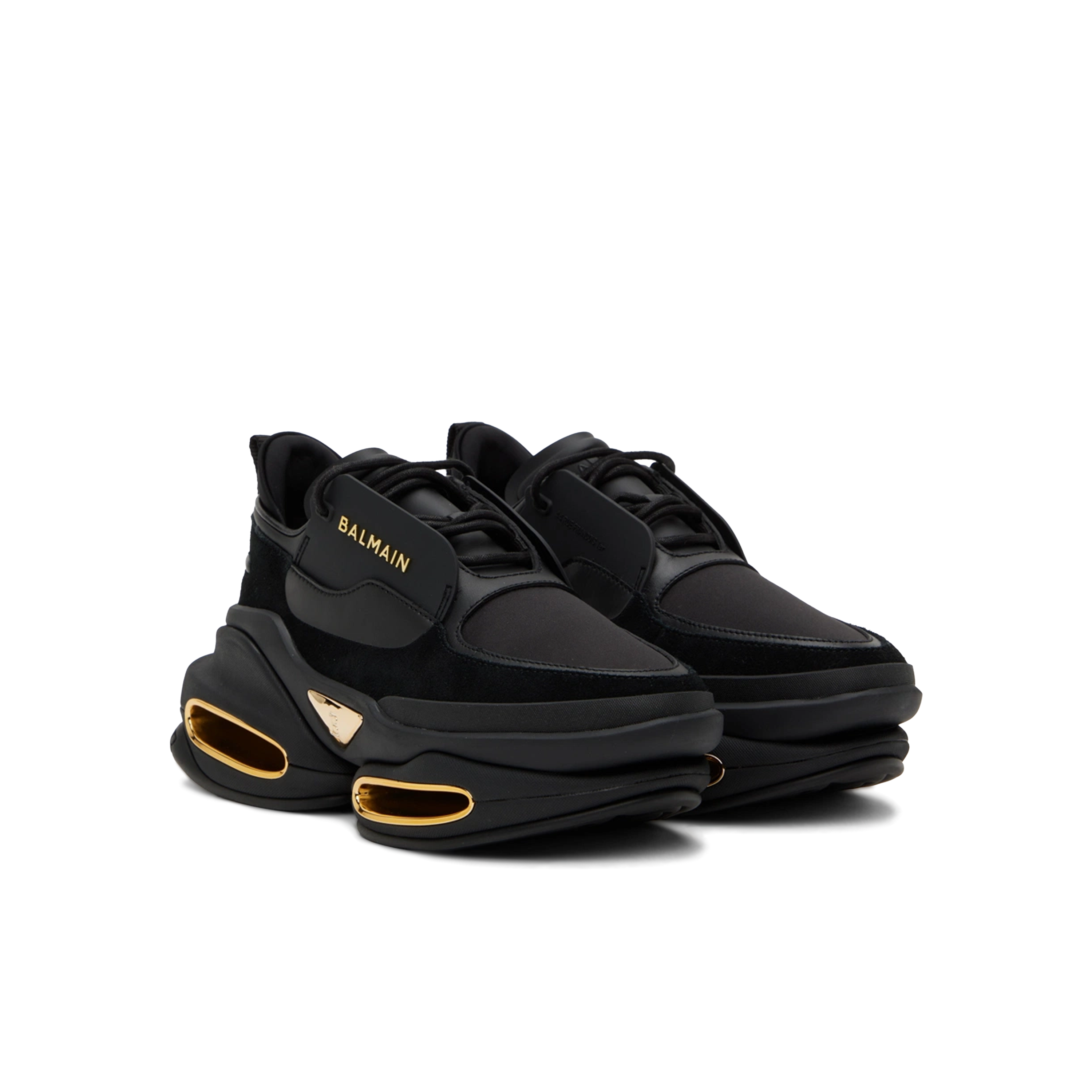 Sneakers Negros Balmain B-Bold Low-Cuir Gomme
