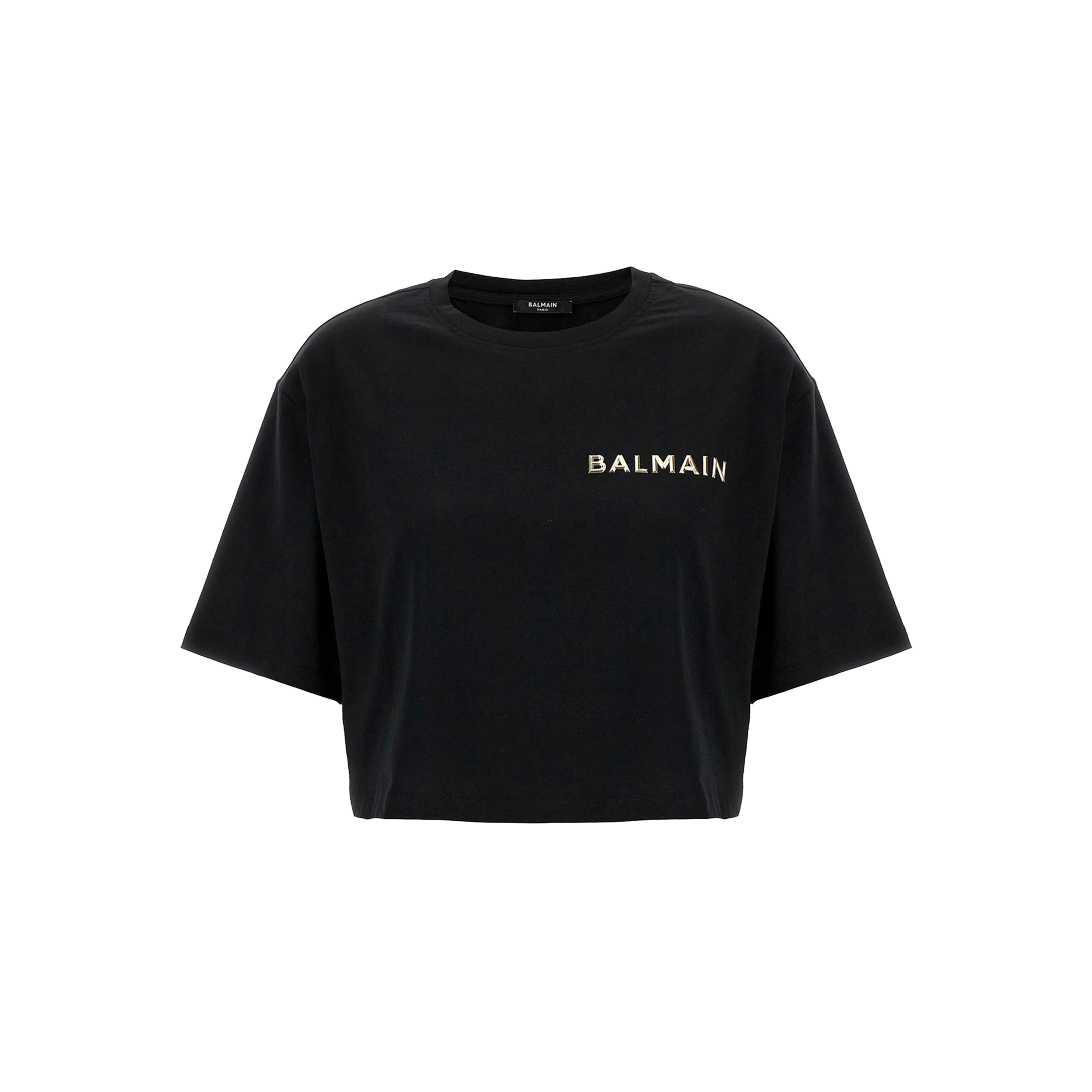 Camiseta Negra Balmain Logo