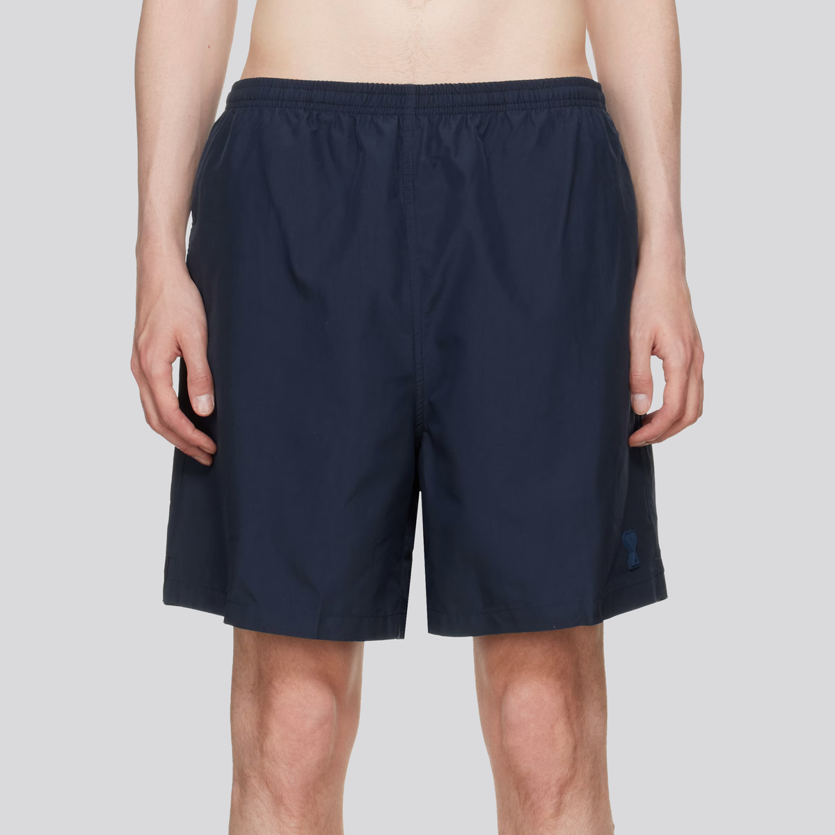 Pantaloneta Azul Ami Paris Logo