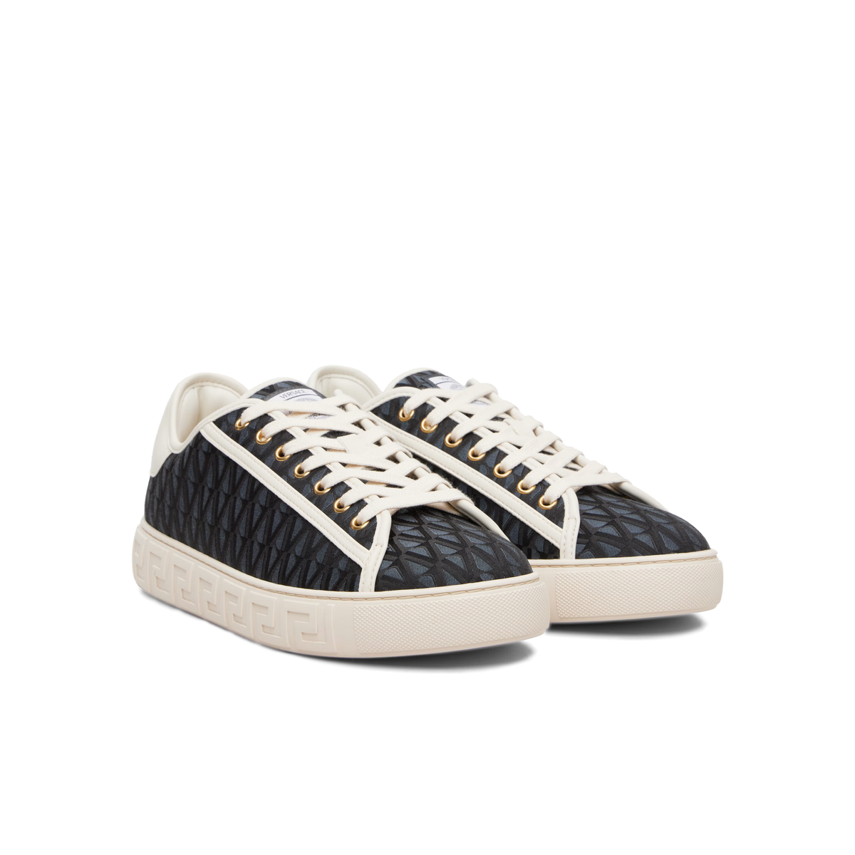 Sneakers Negros Versace Greca Jacquard