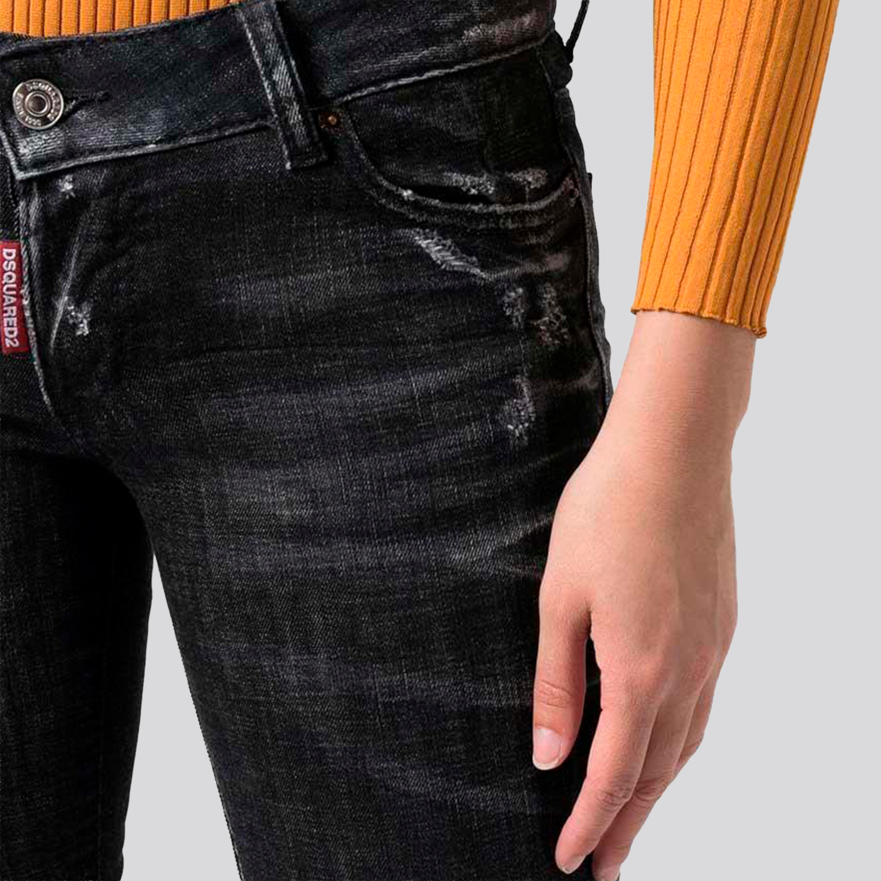 Jeans Negro Dsquared2 Capri