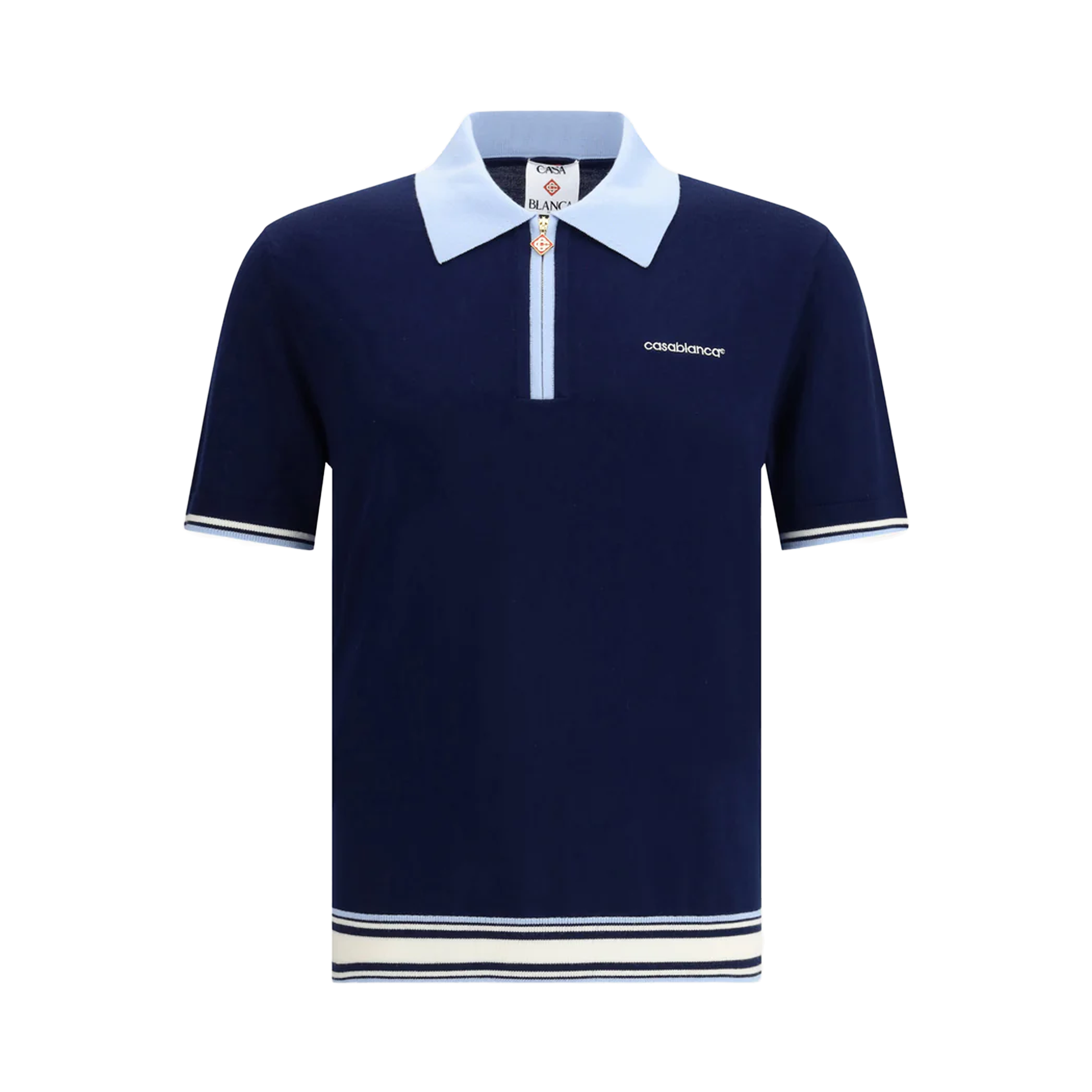 Camiseta Tipo Polo Azul Casablanca Merino