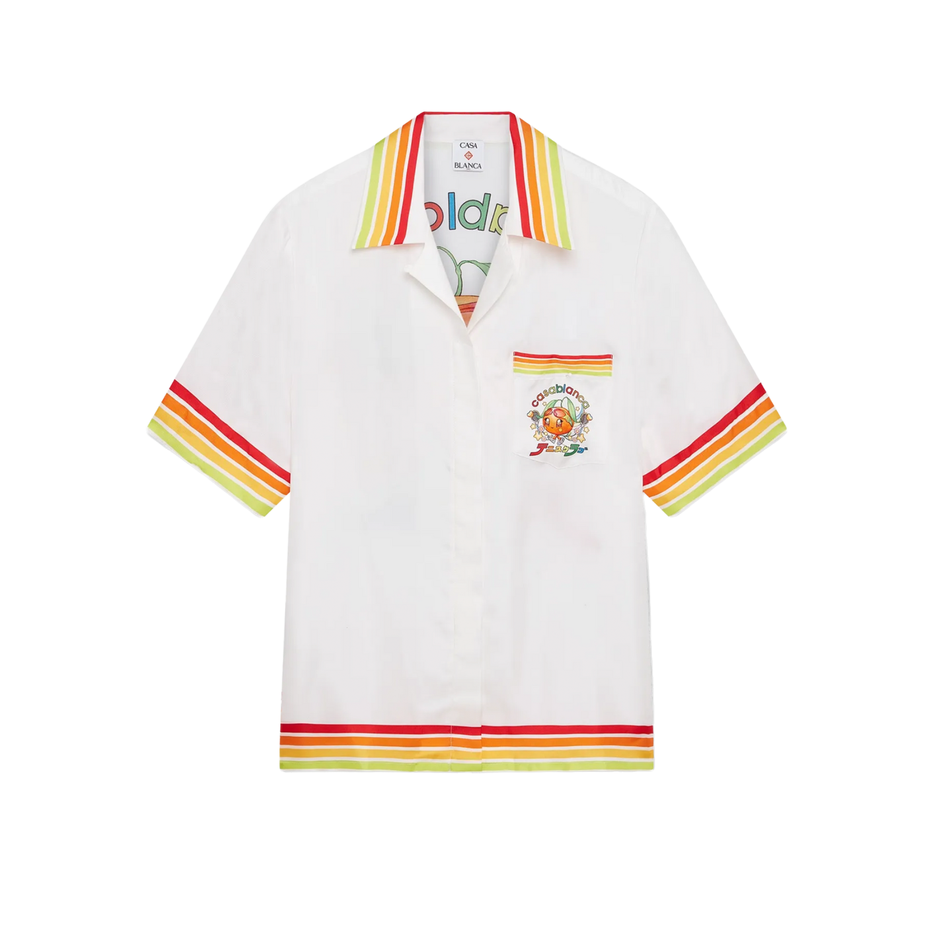 Camisa Blanca Casablanca Orange Mascot