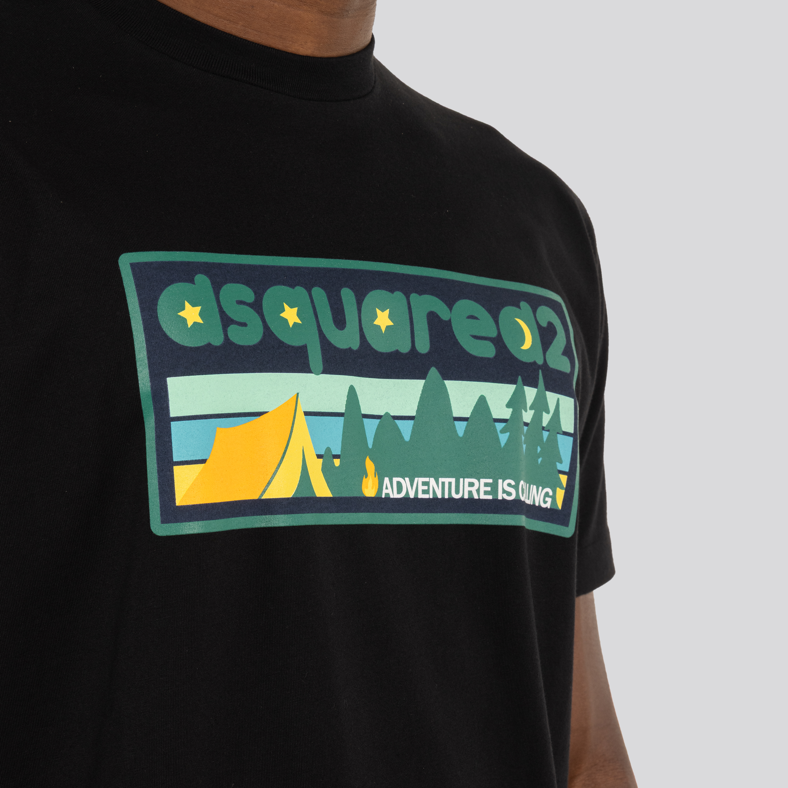 Camiseta Negra Dsquared2 Adventures