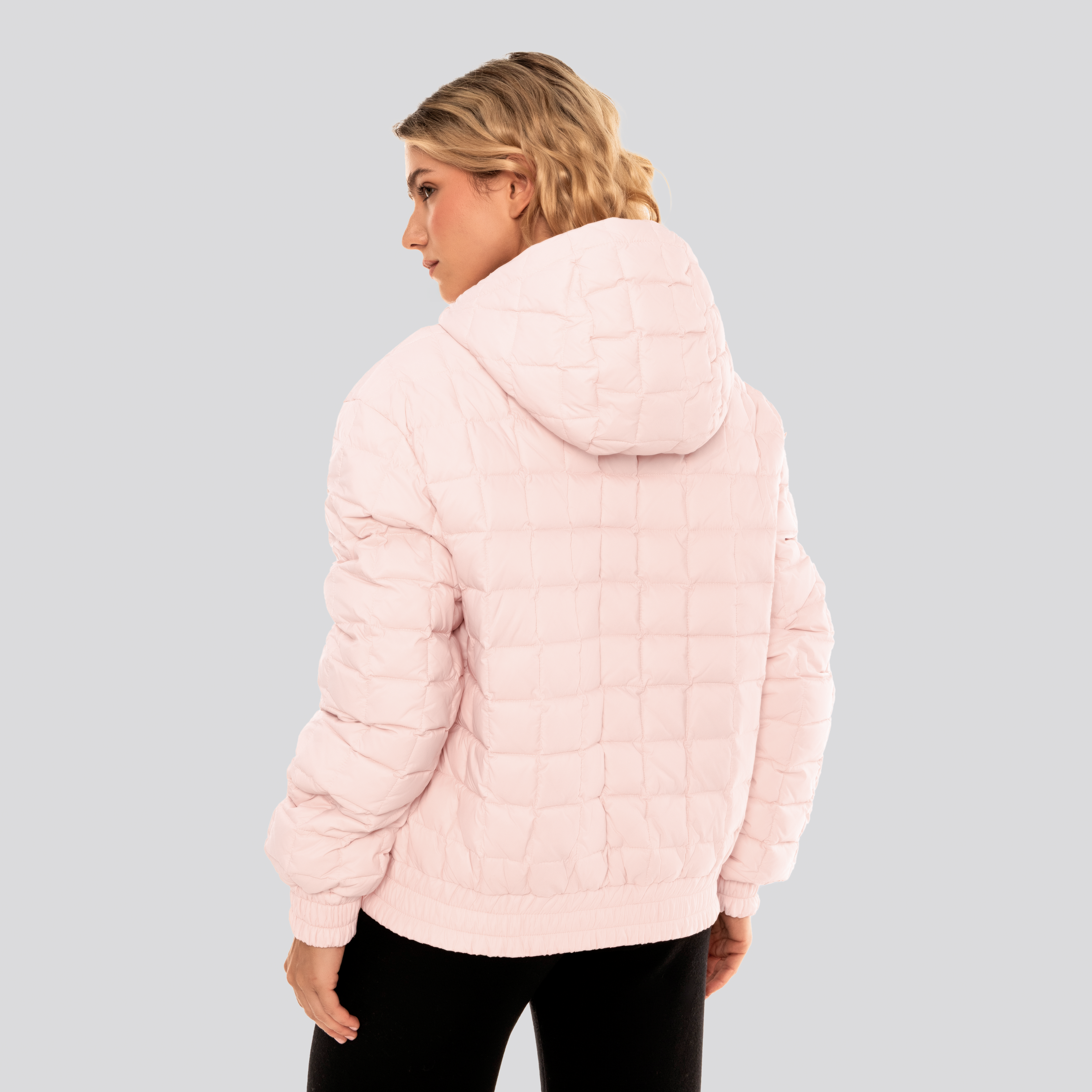 Chaqueta Rosado Casablanca Nylon Quilted