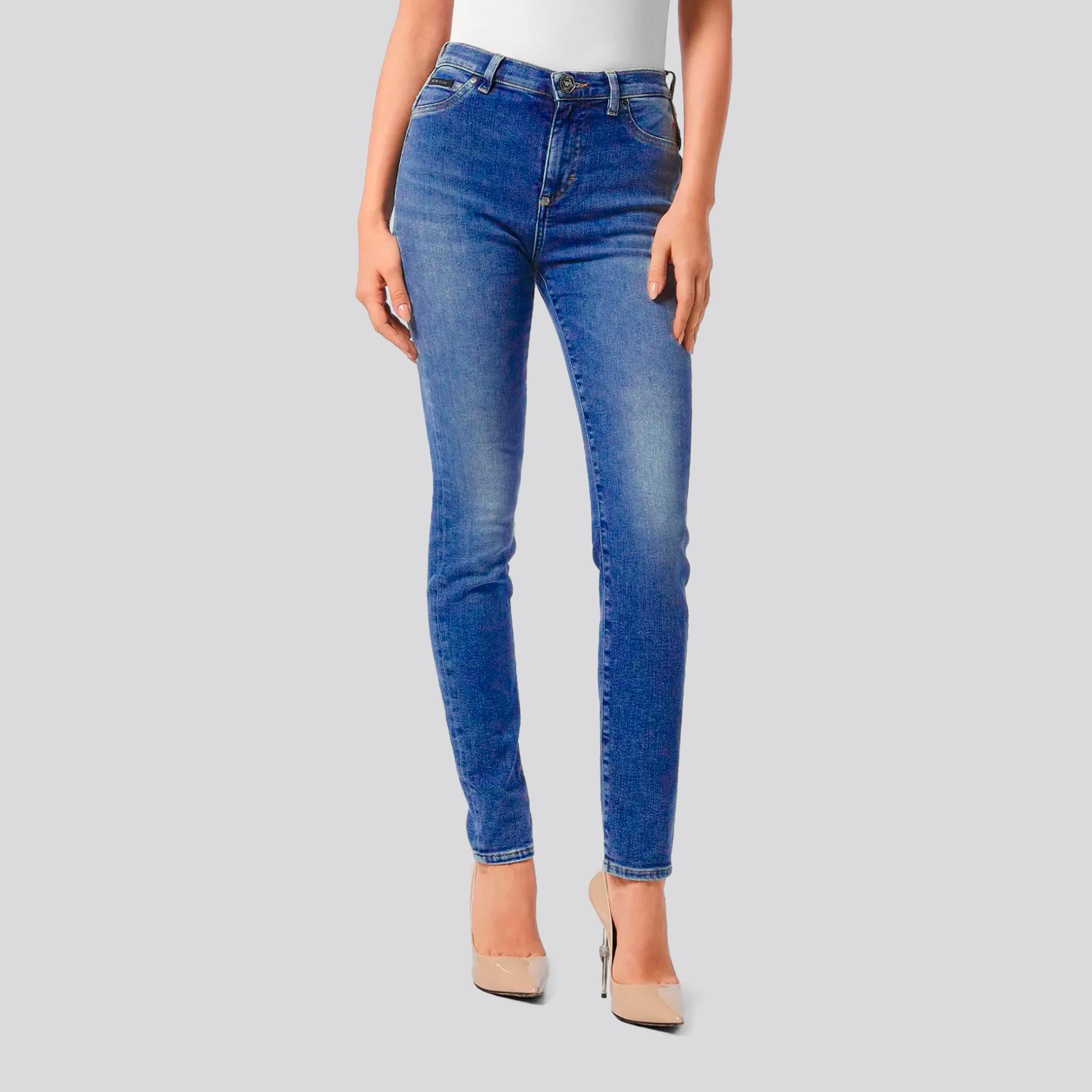 Jeans Negro Philipp Plein High Waist