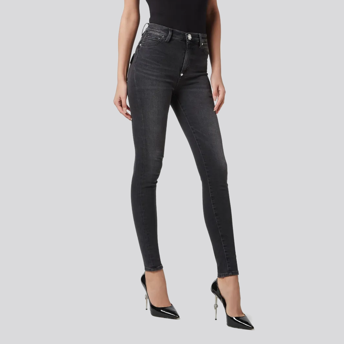 Jeans Negro Philipp Plein Waist