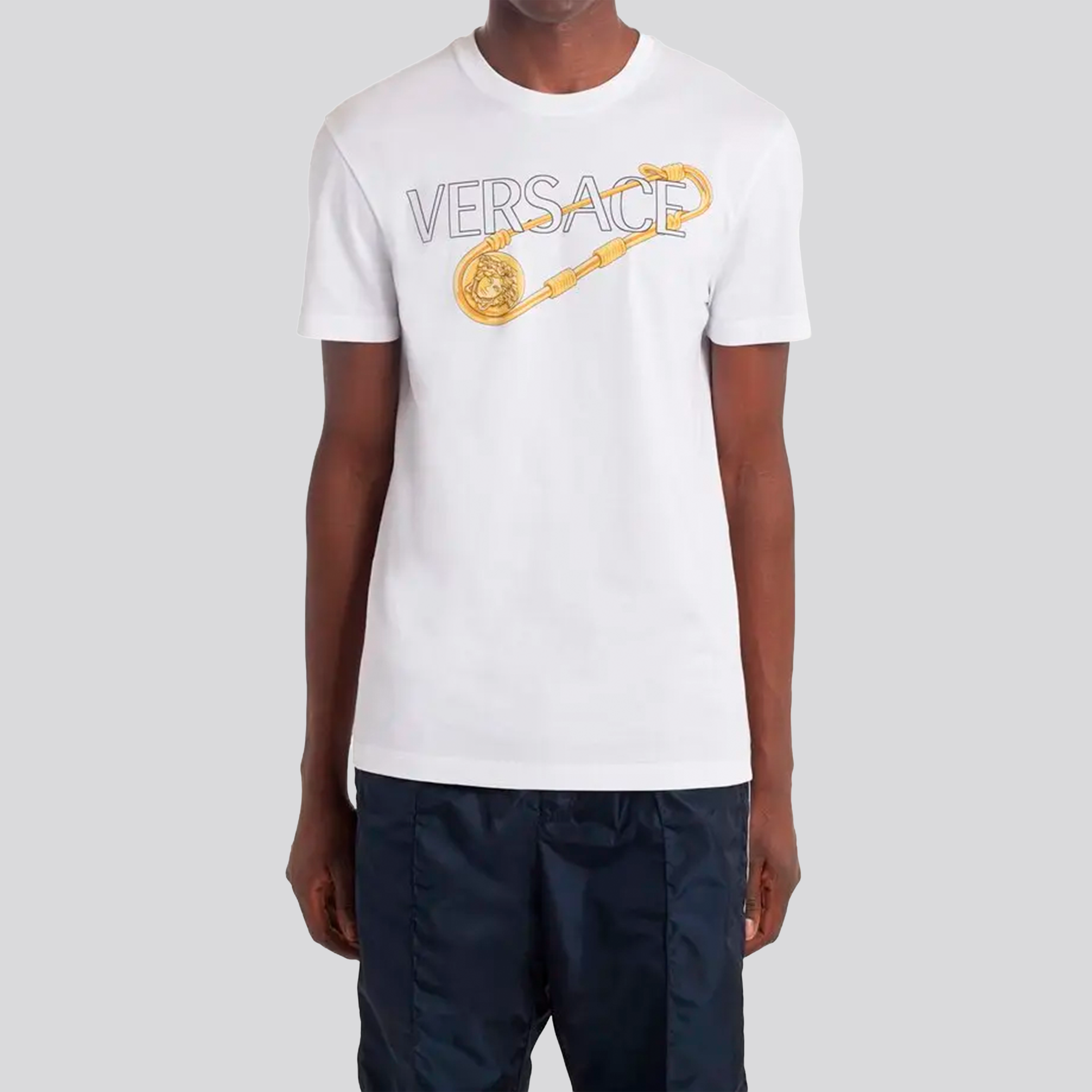 Camiseta Blanca Gianni Versace Gold Pin