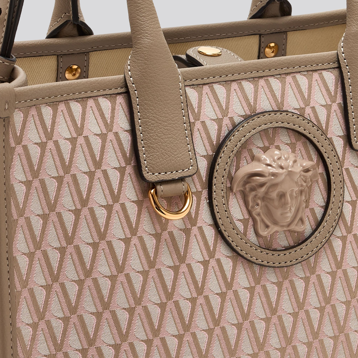 Cartera Amarilla Versace V Jacquard Tote