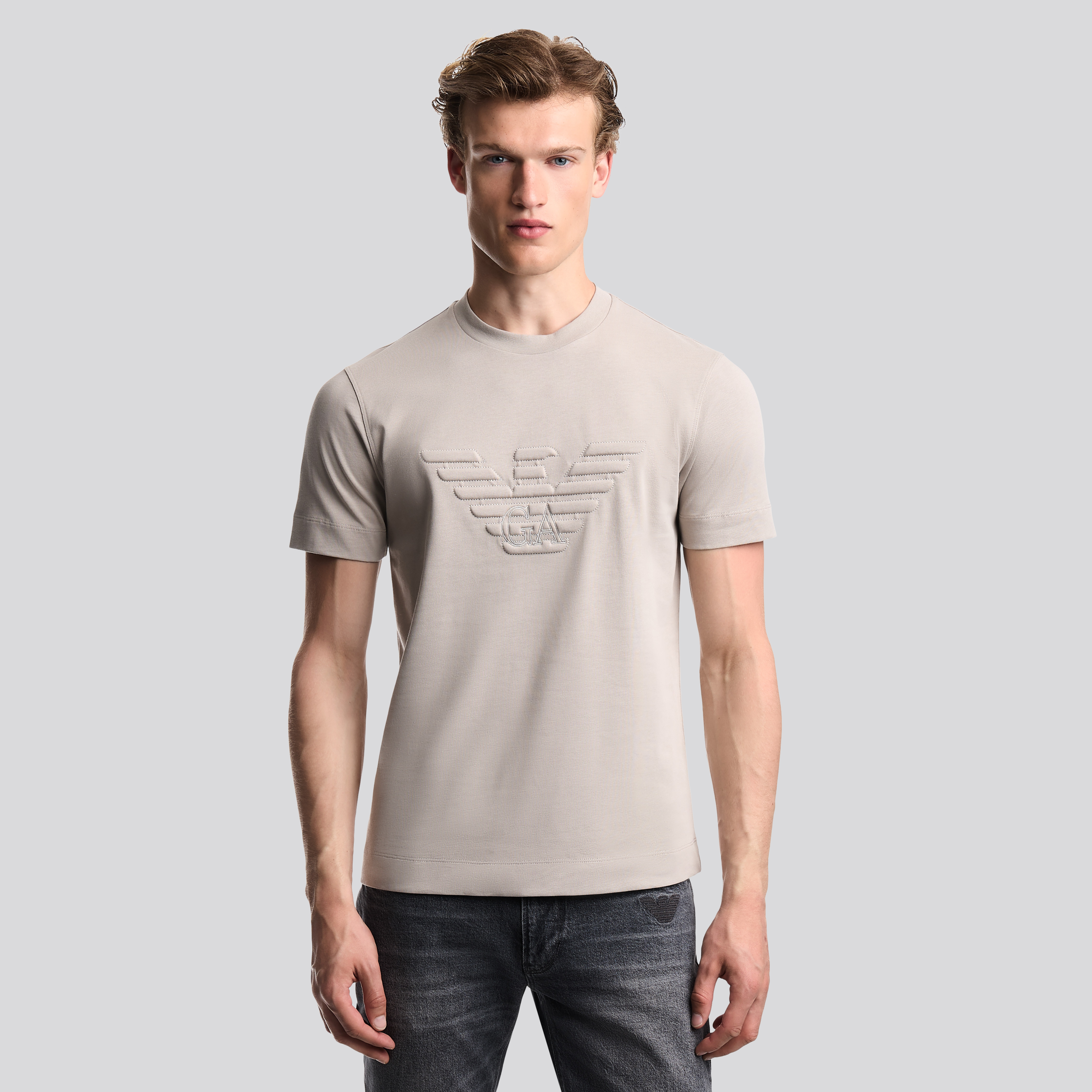 Camiseta Gris Emporio Armani Big Eagle