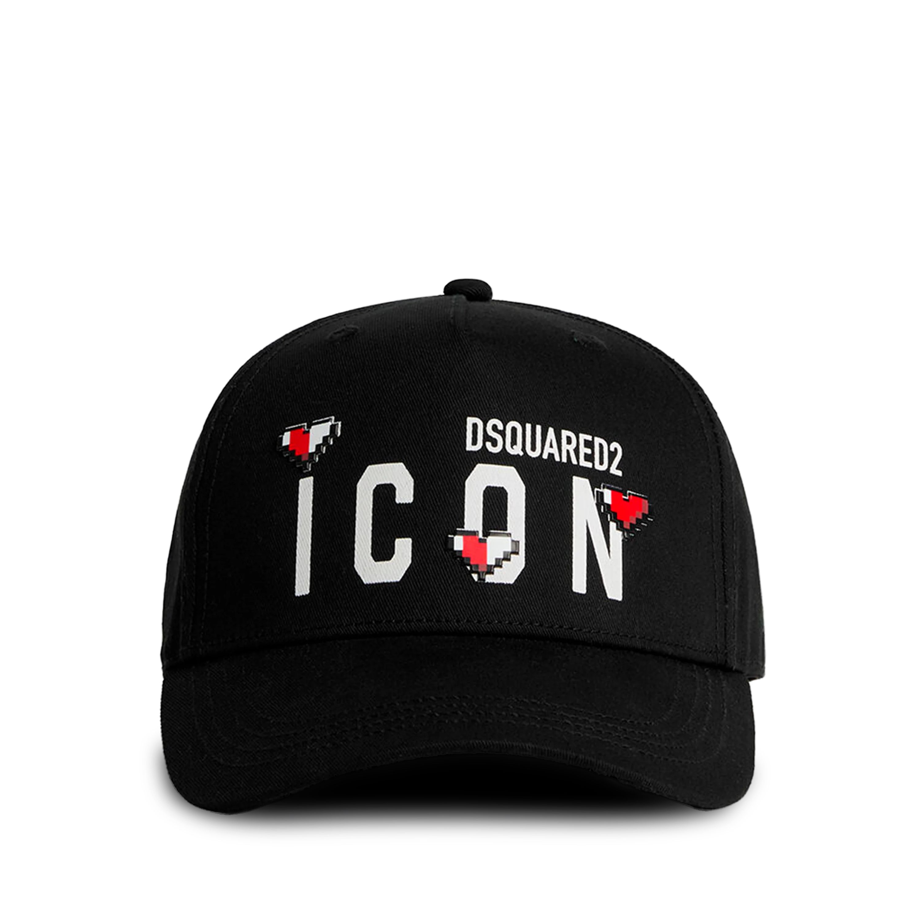 Gorra Negra Dsquared2 Cap Black Dsquared2 Icon Hearts
