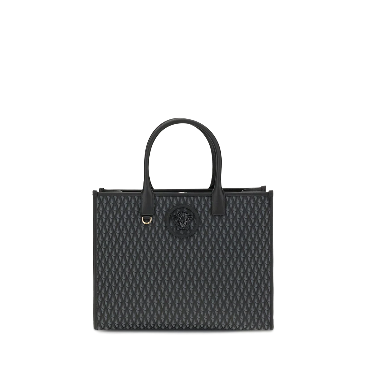 Cartera Negra Versace V Jacquard Tote