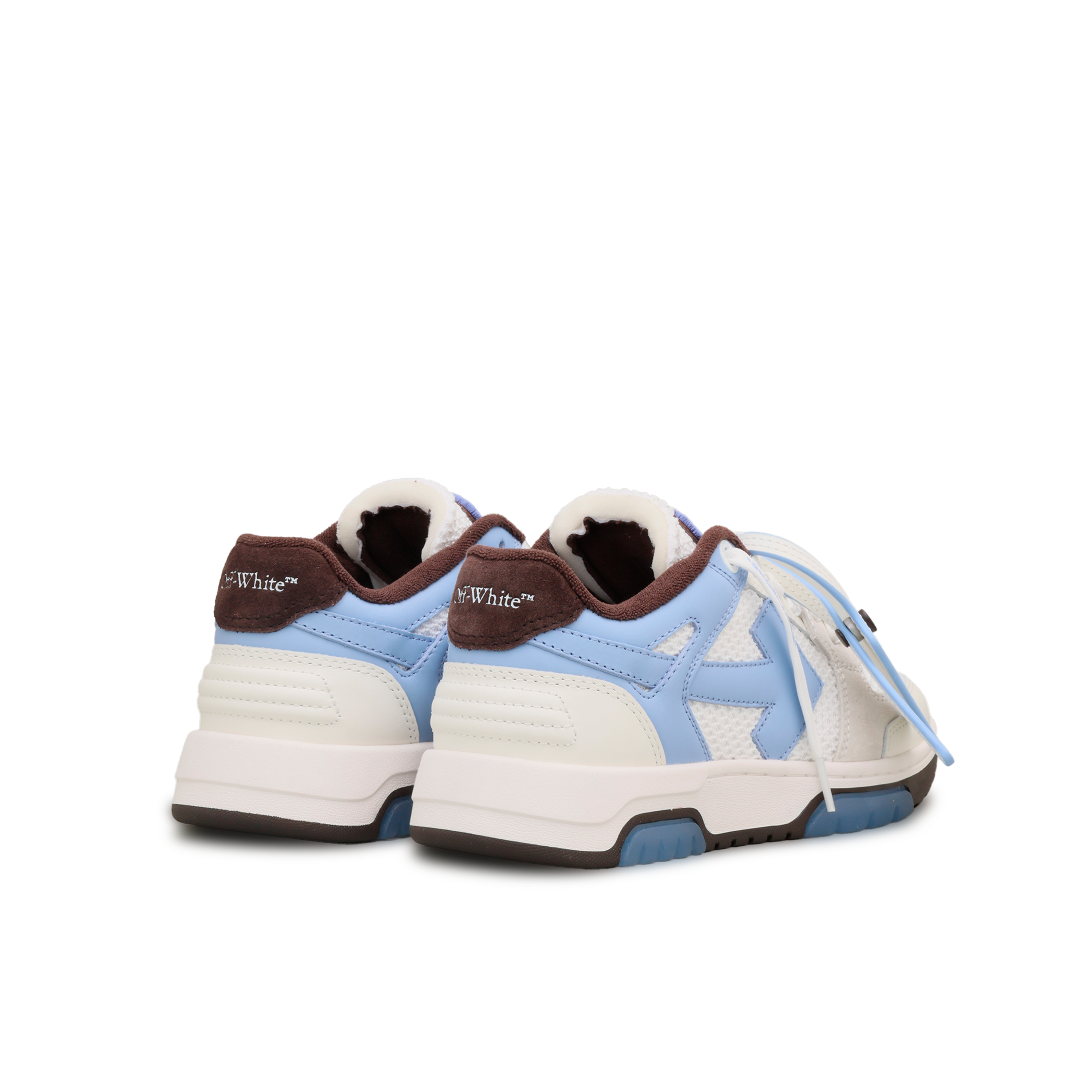 Sneakers Azules Slim "OOO" Dusty Blue - White