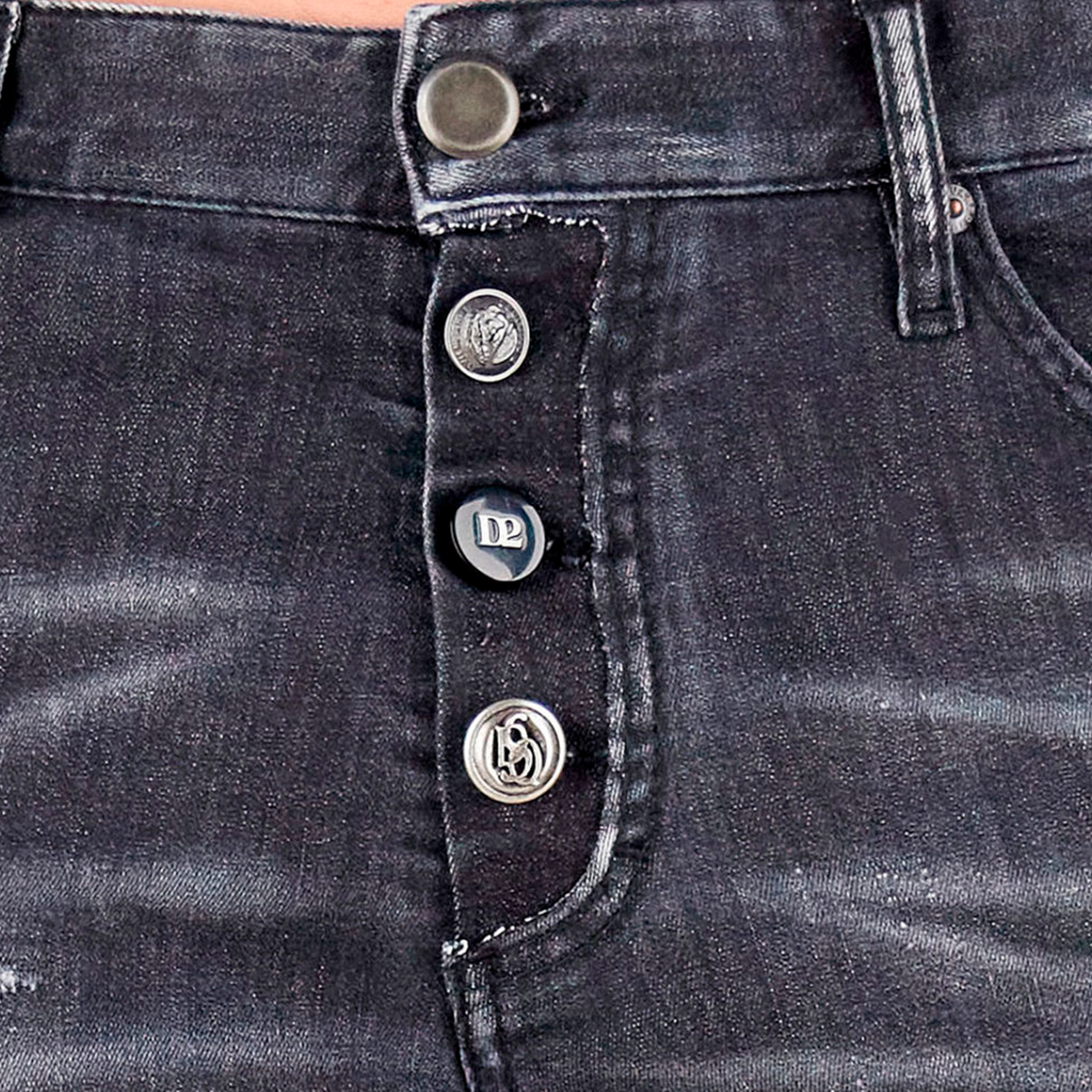 Jeans Negro Dsquared2 Slash Wash