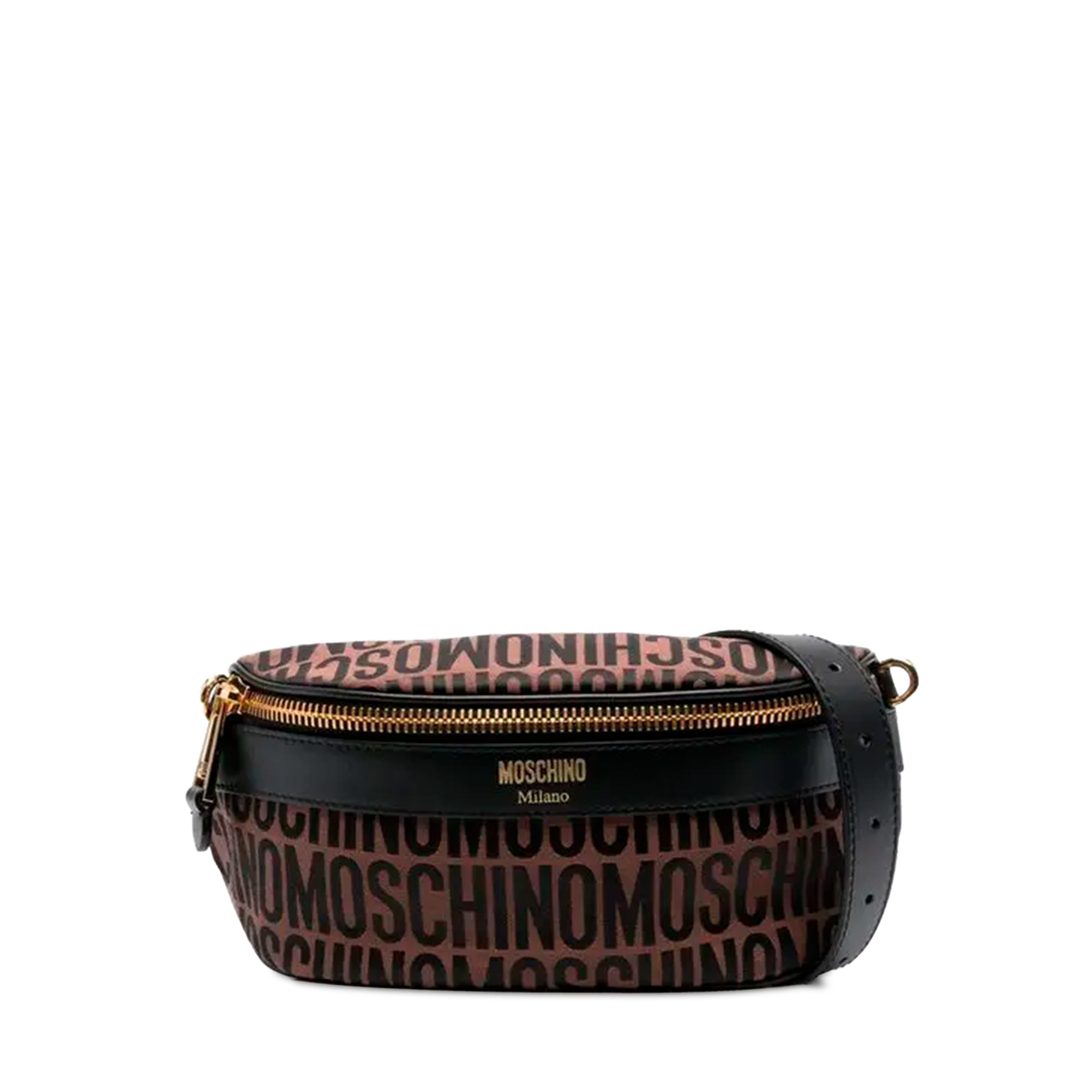 Riñonera Negra Moschino Multi Logo