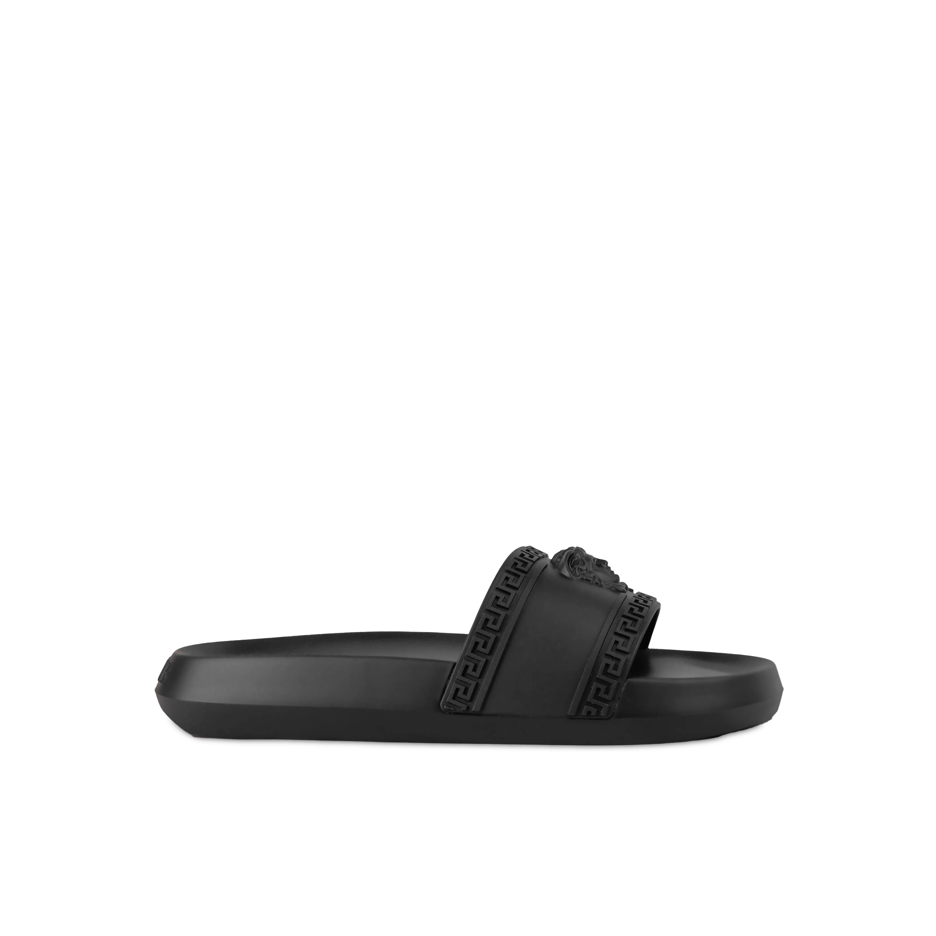 Sandalias Negras Negro Versace Medusa