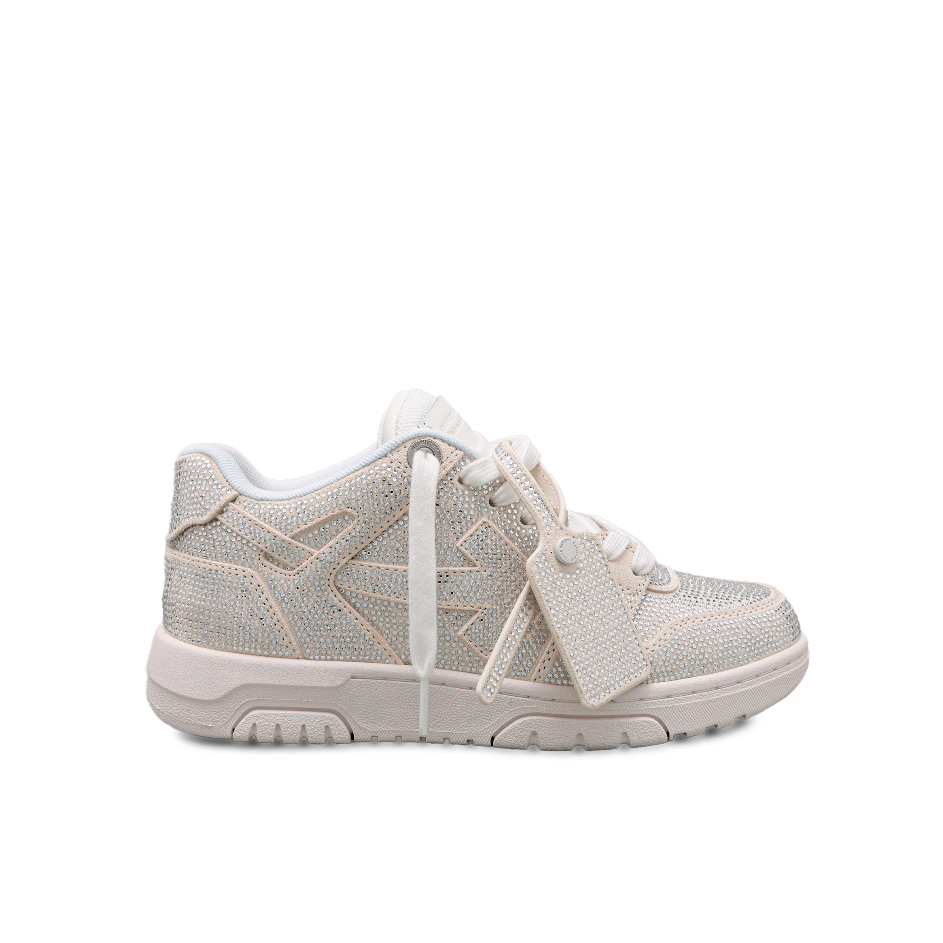 Sneakers Blancos Off-White "OOO" Crystals