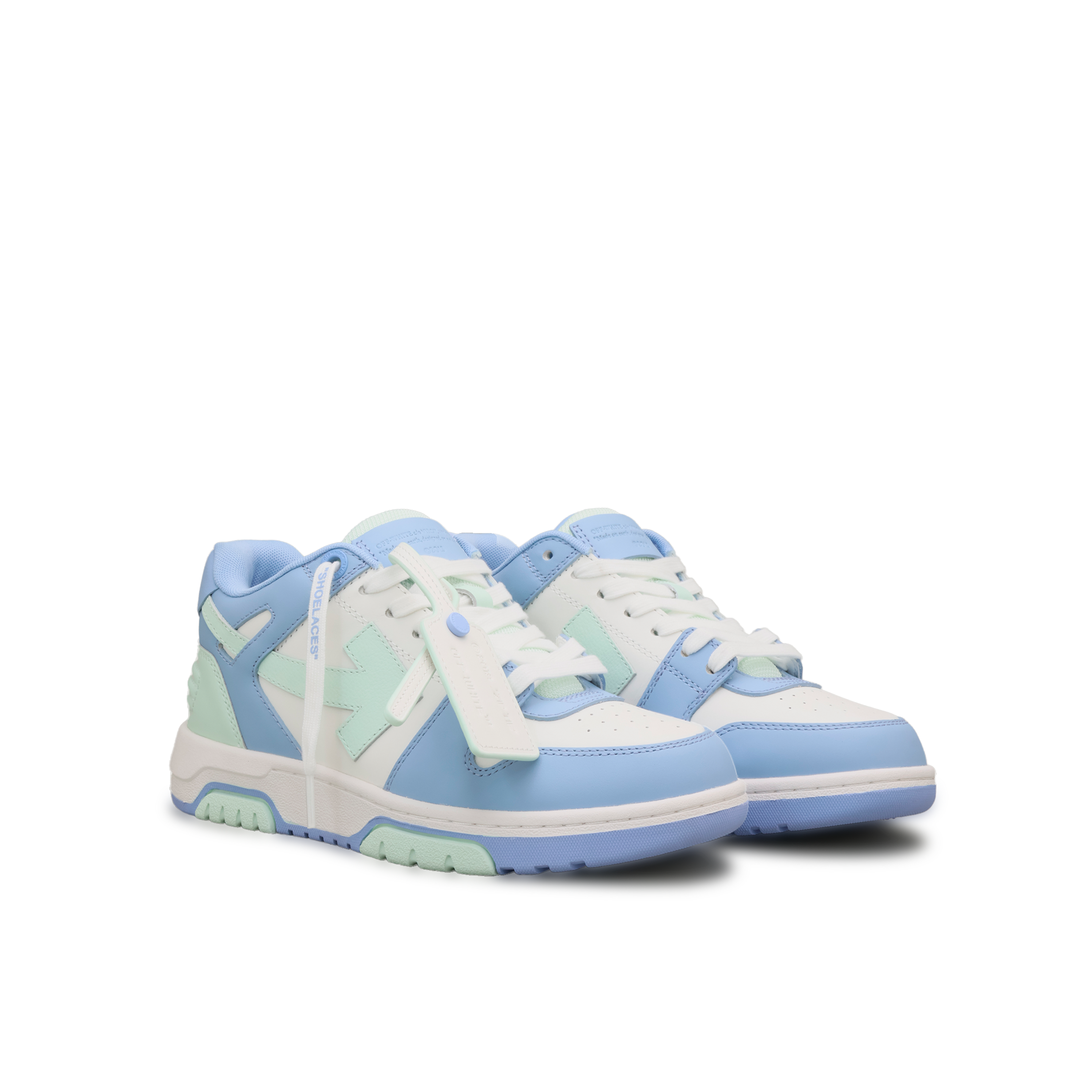 Sneakers Azules Off-White "OOO" Tricolor Dusty Blue - Baby Blue