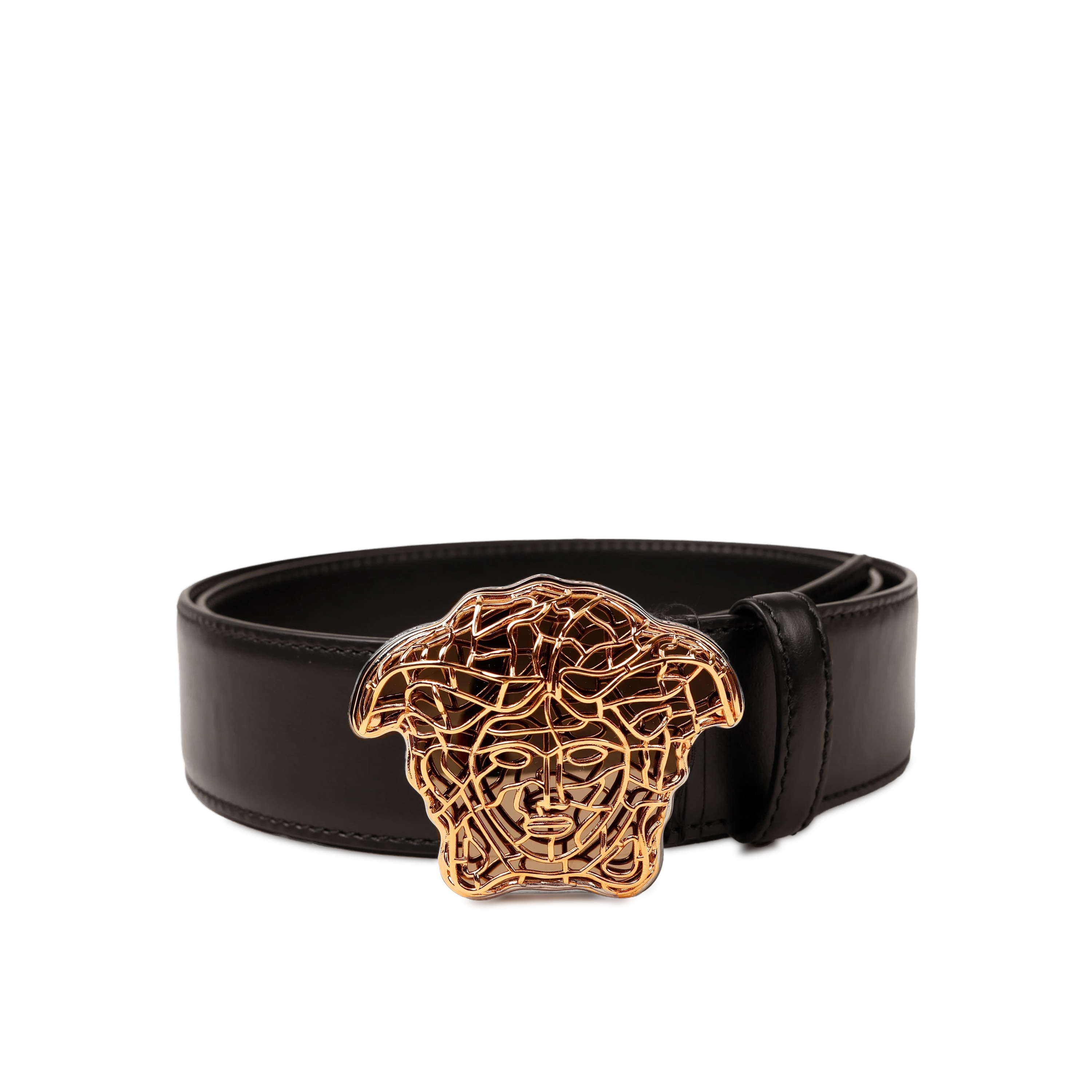 Cinturón Negro Versace Fracture Medusa