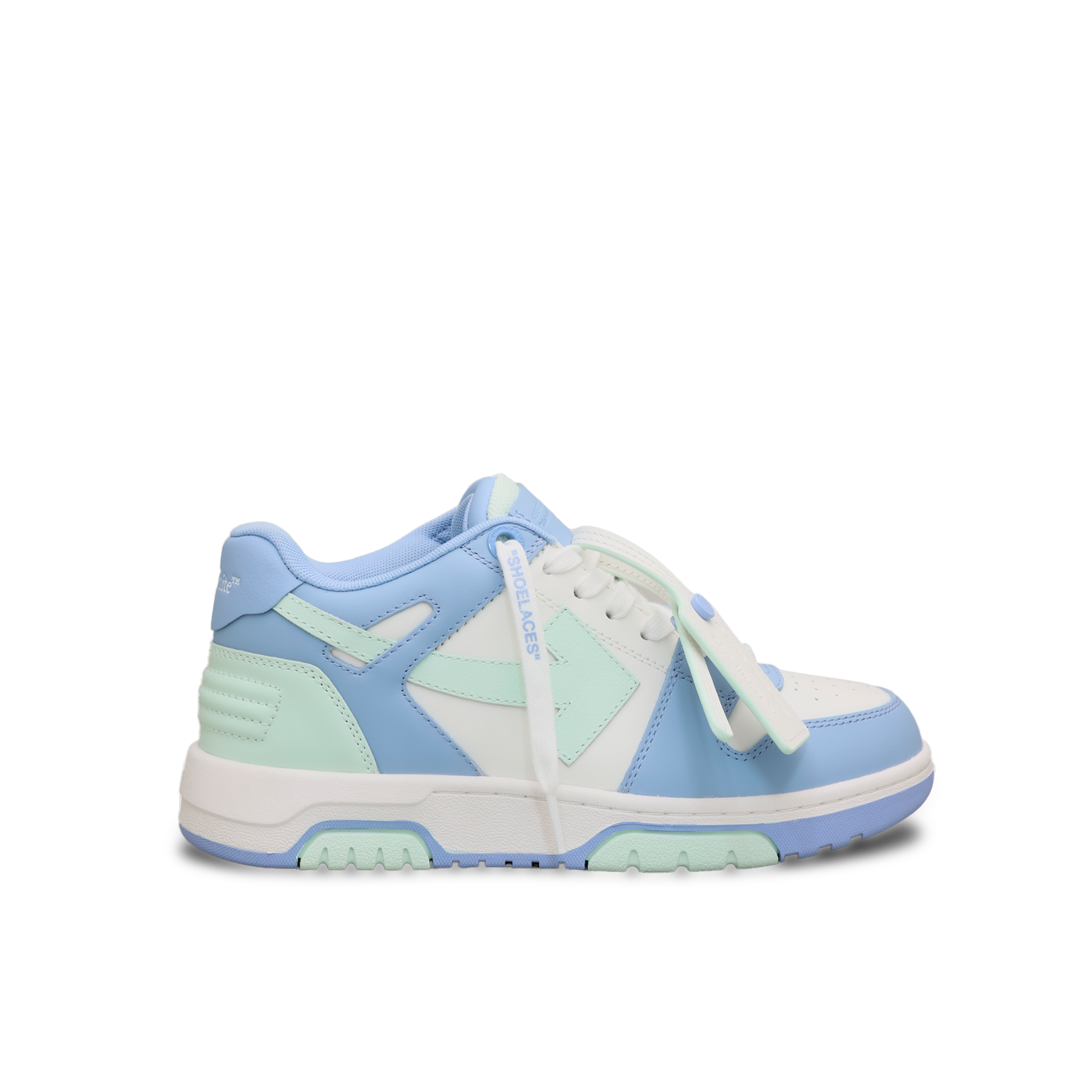 Sneakers Azules Off-White "OOO" Tricolor Dusty Blue - Baby Blue