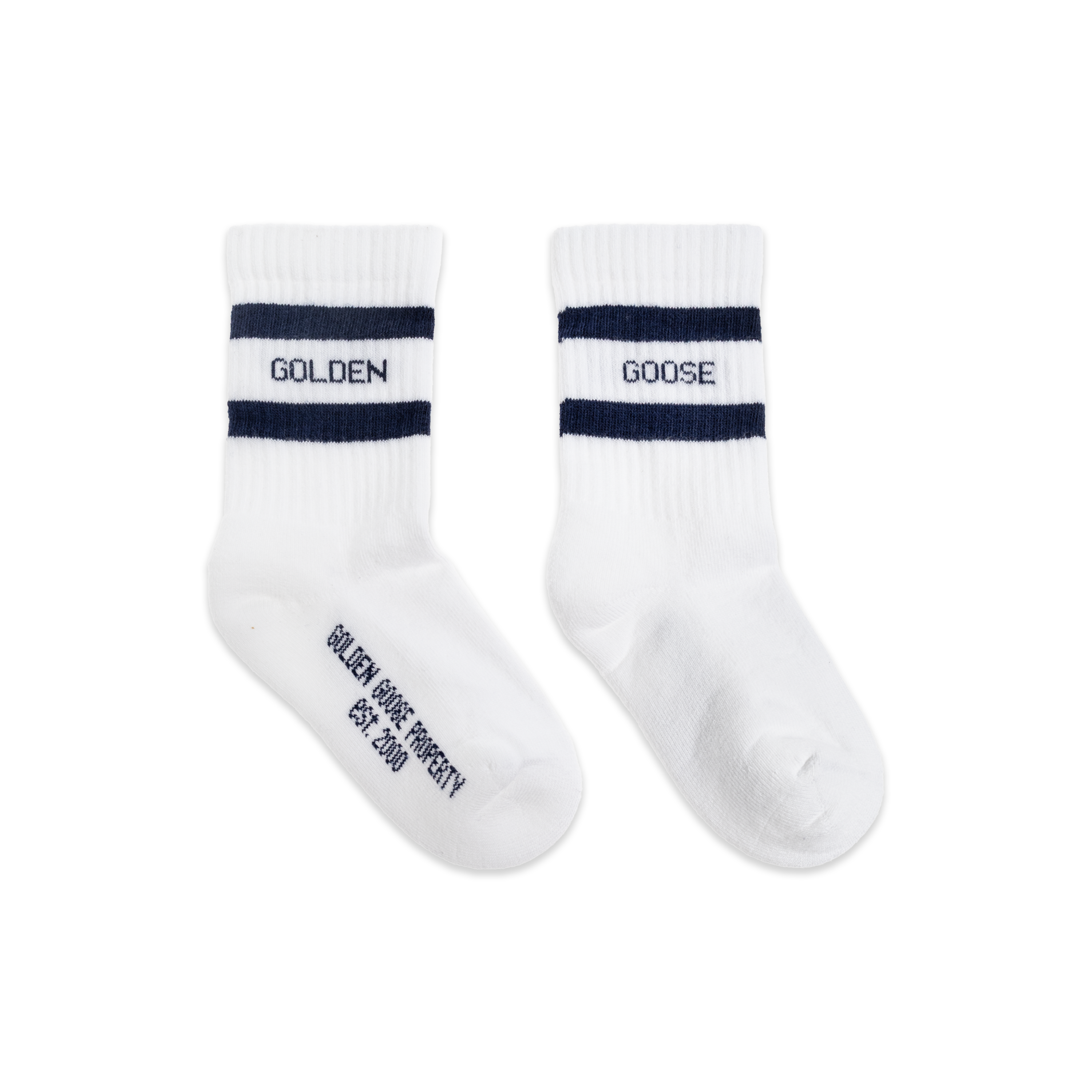 Medias Blancas Azul Golden Goose