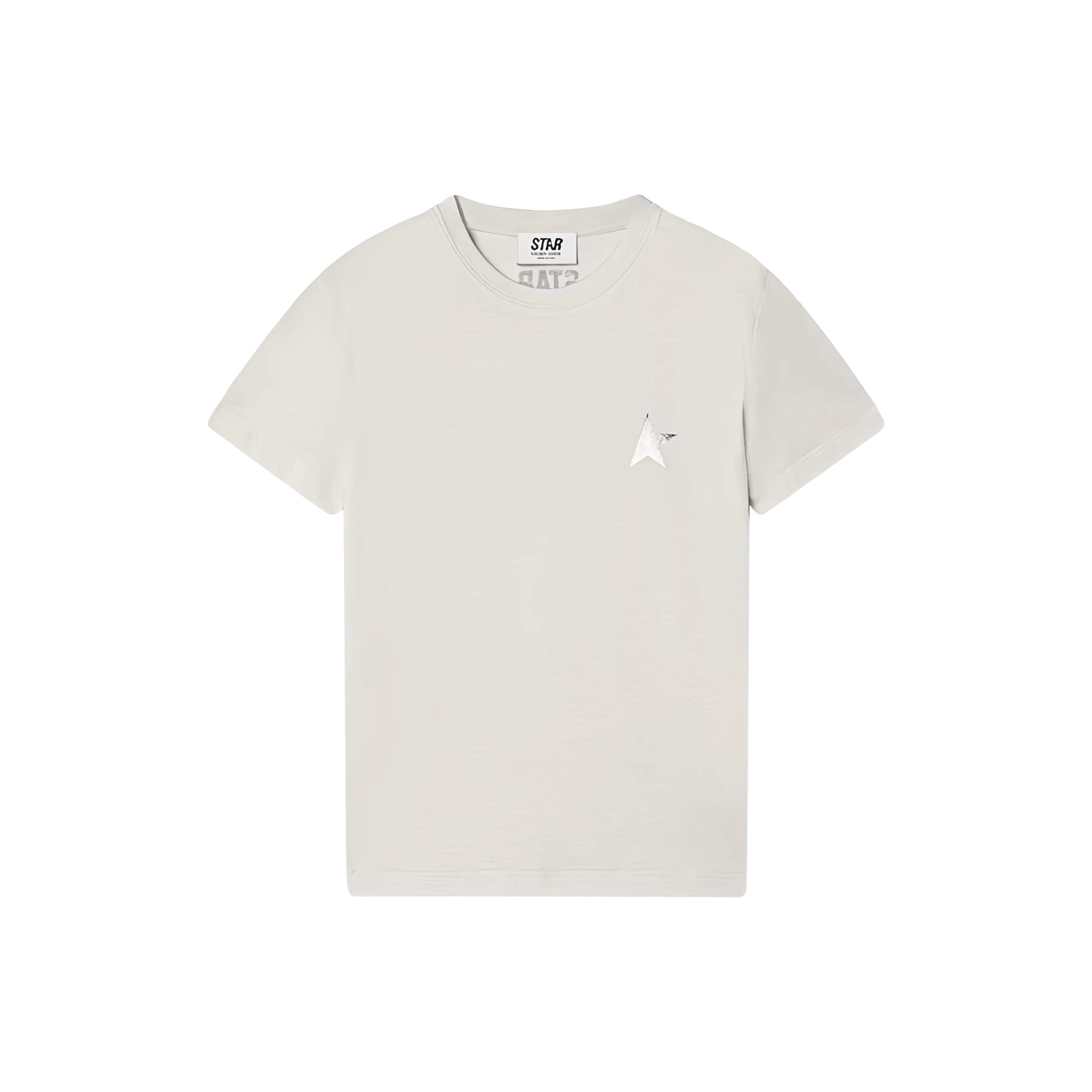 Camiseta Blanca Golden Goose Star Metallic Print