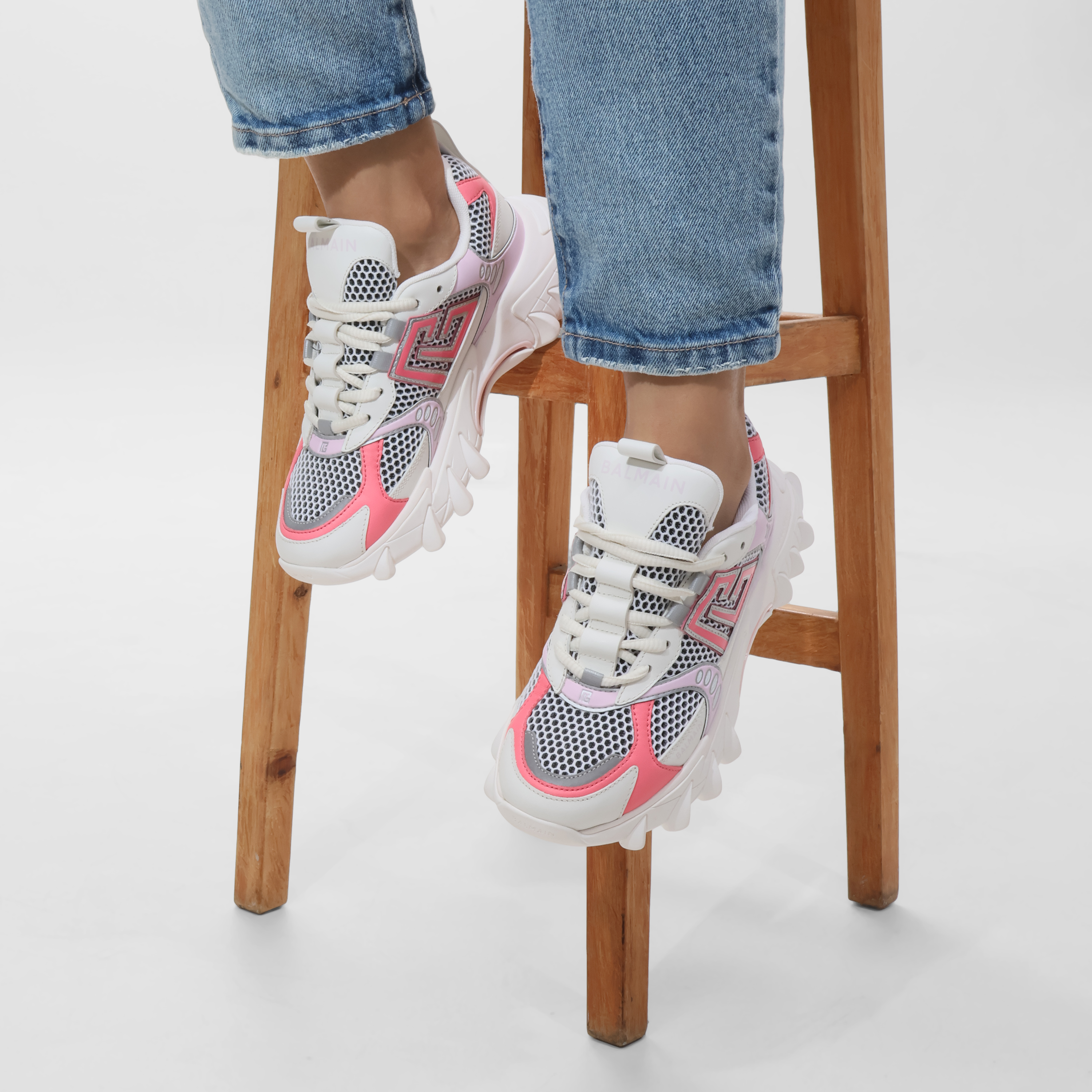 Sneakers Rosados Balmain B-East Rubberized