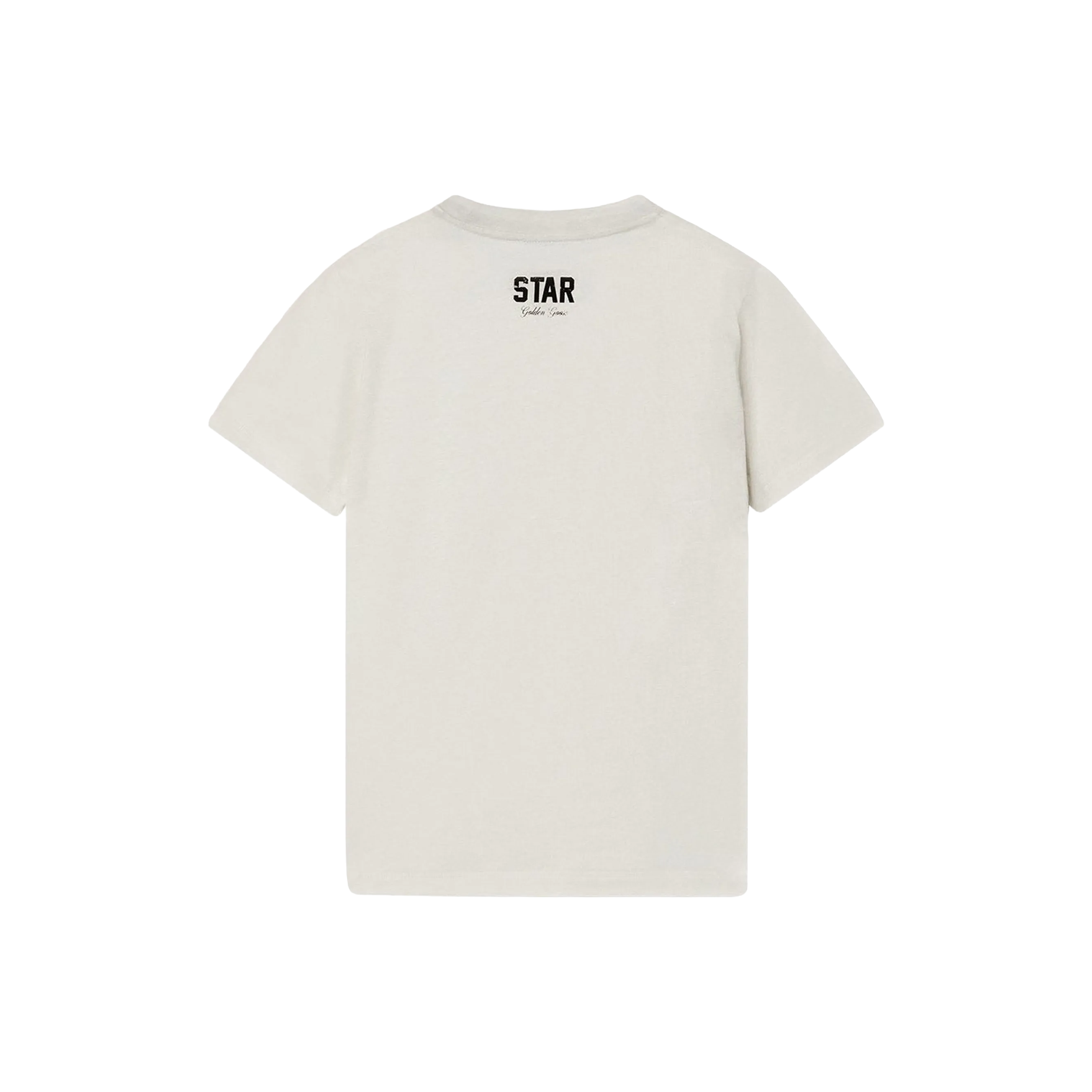 Camiseta Blanca Golden Goose Star Metallic Print
