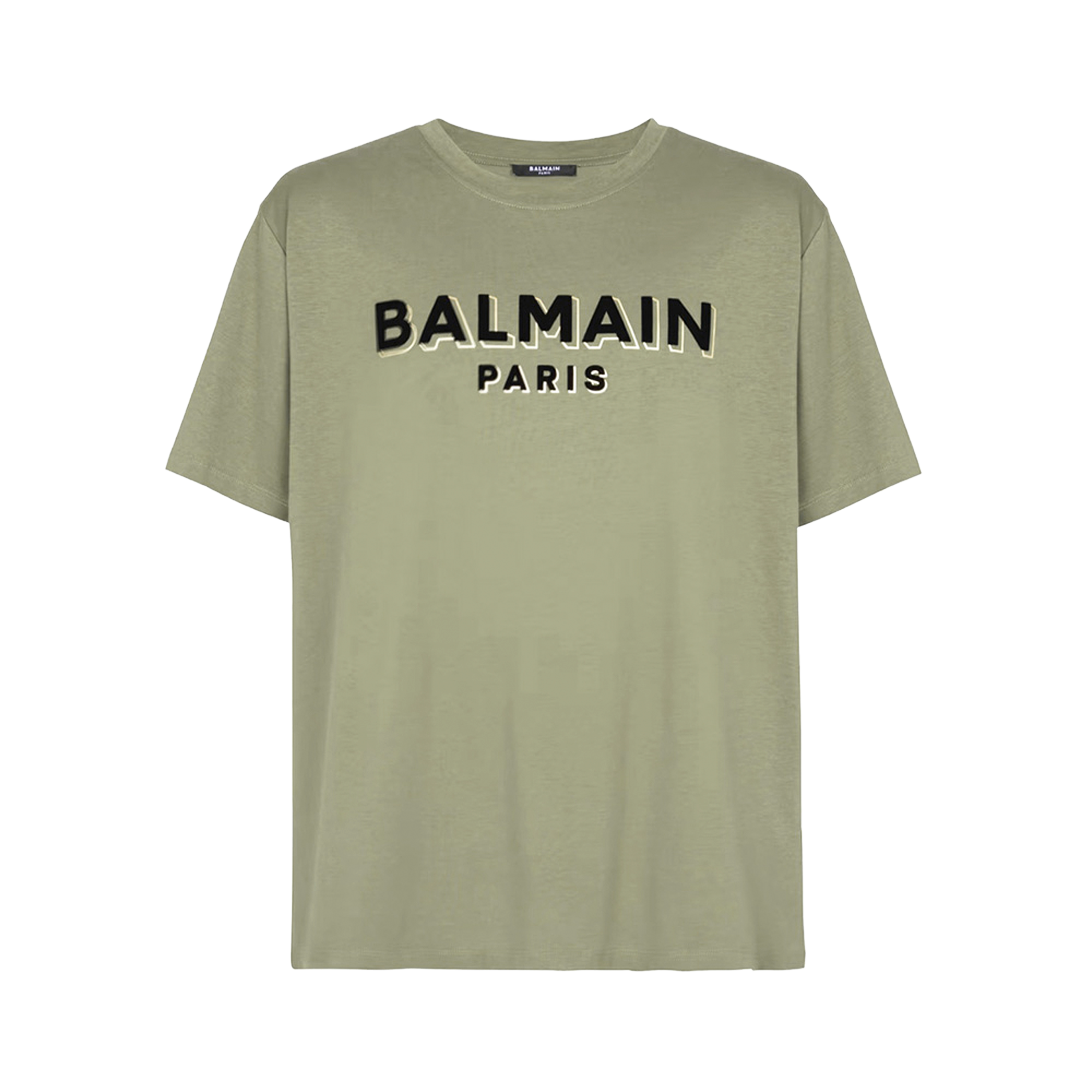 Camiseta Verde Balmain Flock & Foil