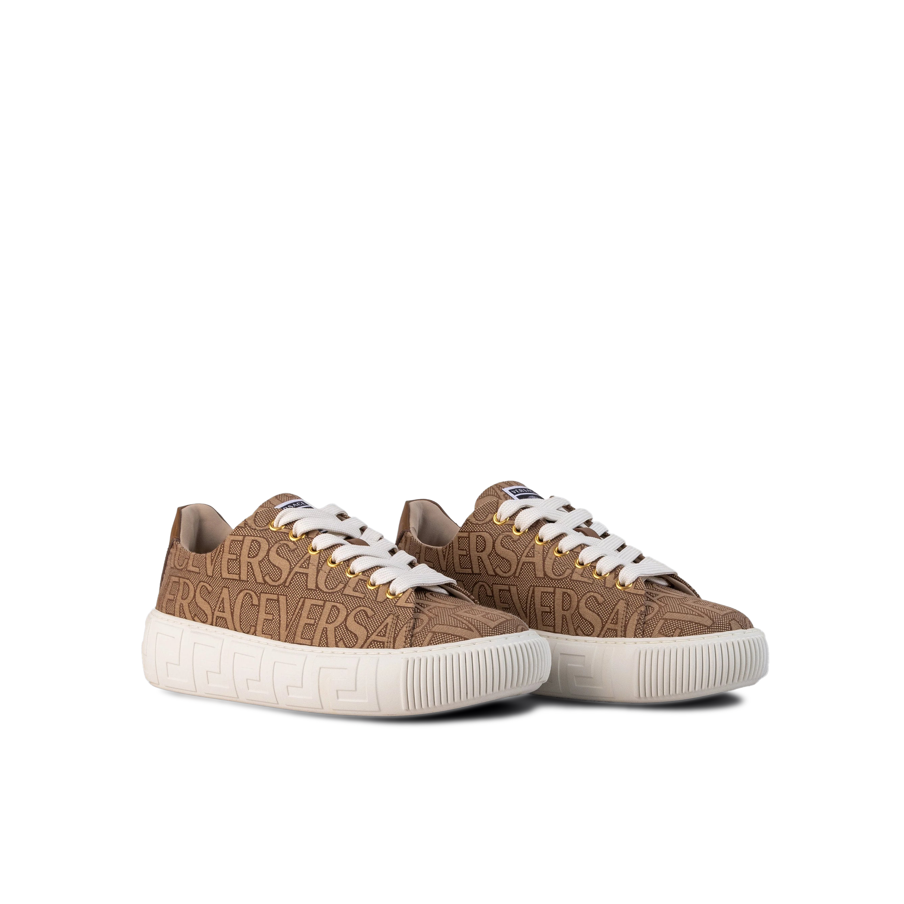 Sneakers Beige Versace Allover Greca
