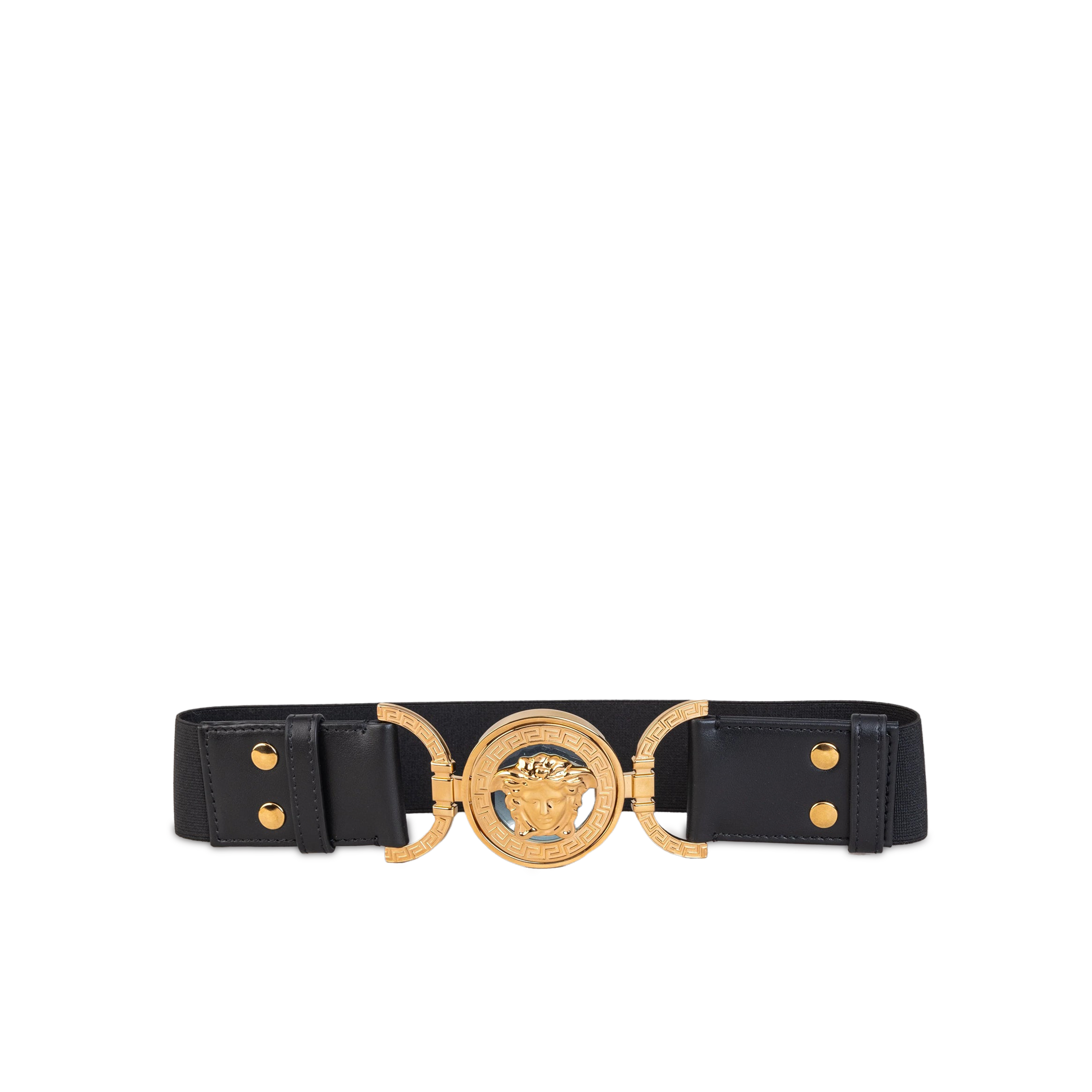 Cinturón Negro Versace Elastic Medusa 95