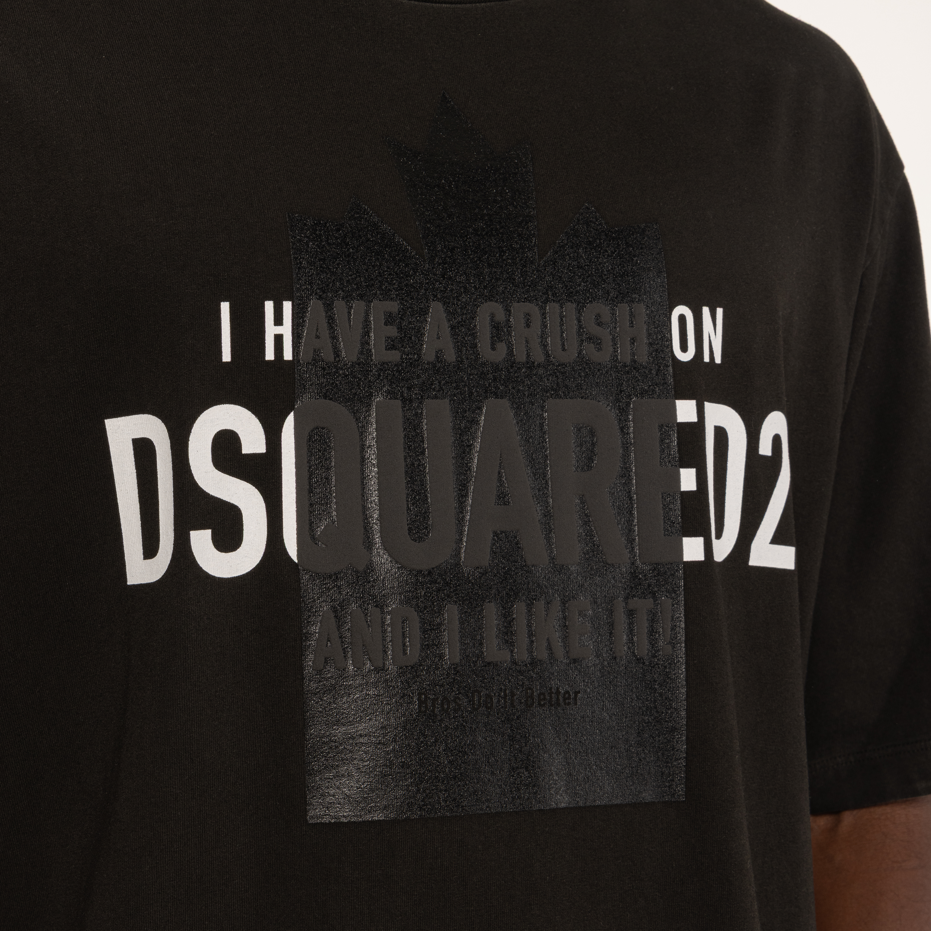 Camiseta Negra Dsquared2 Black & White
