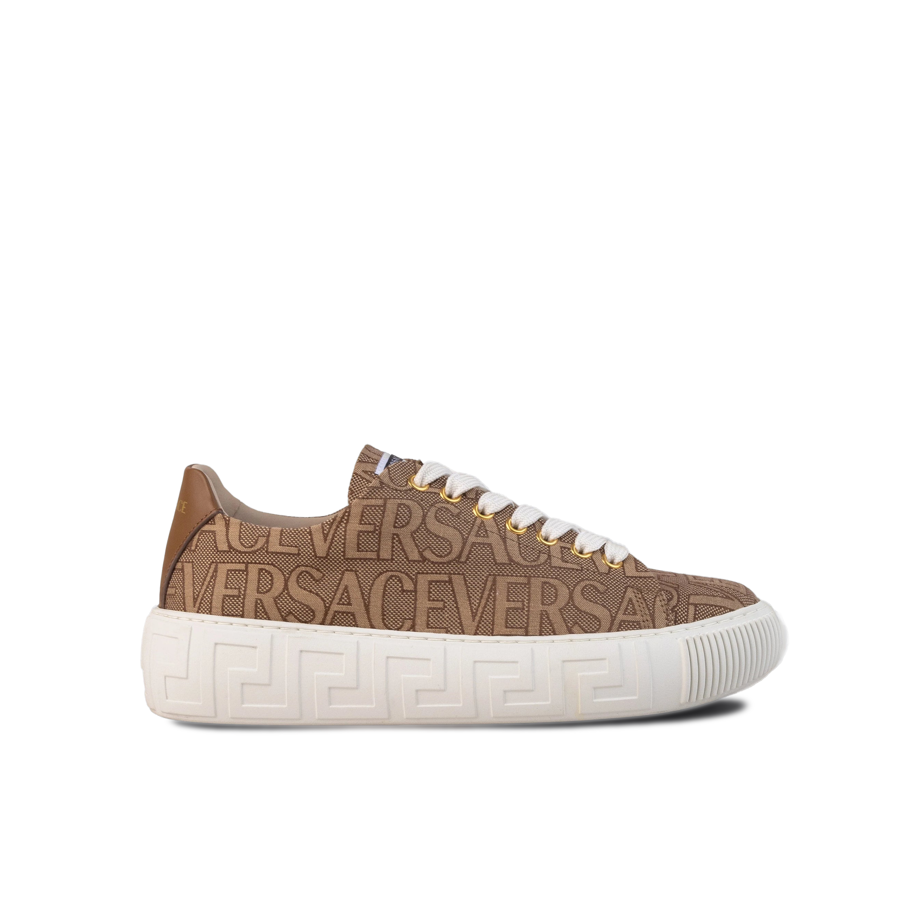 Sneakers Beige Versace Allover Greca