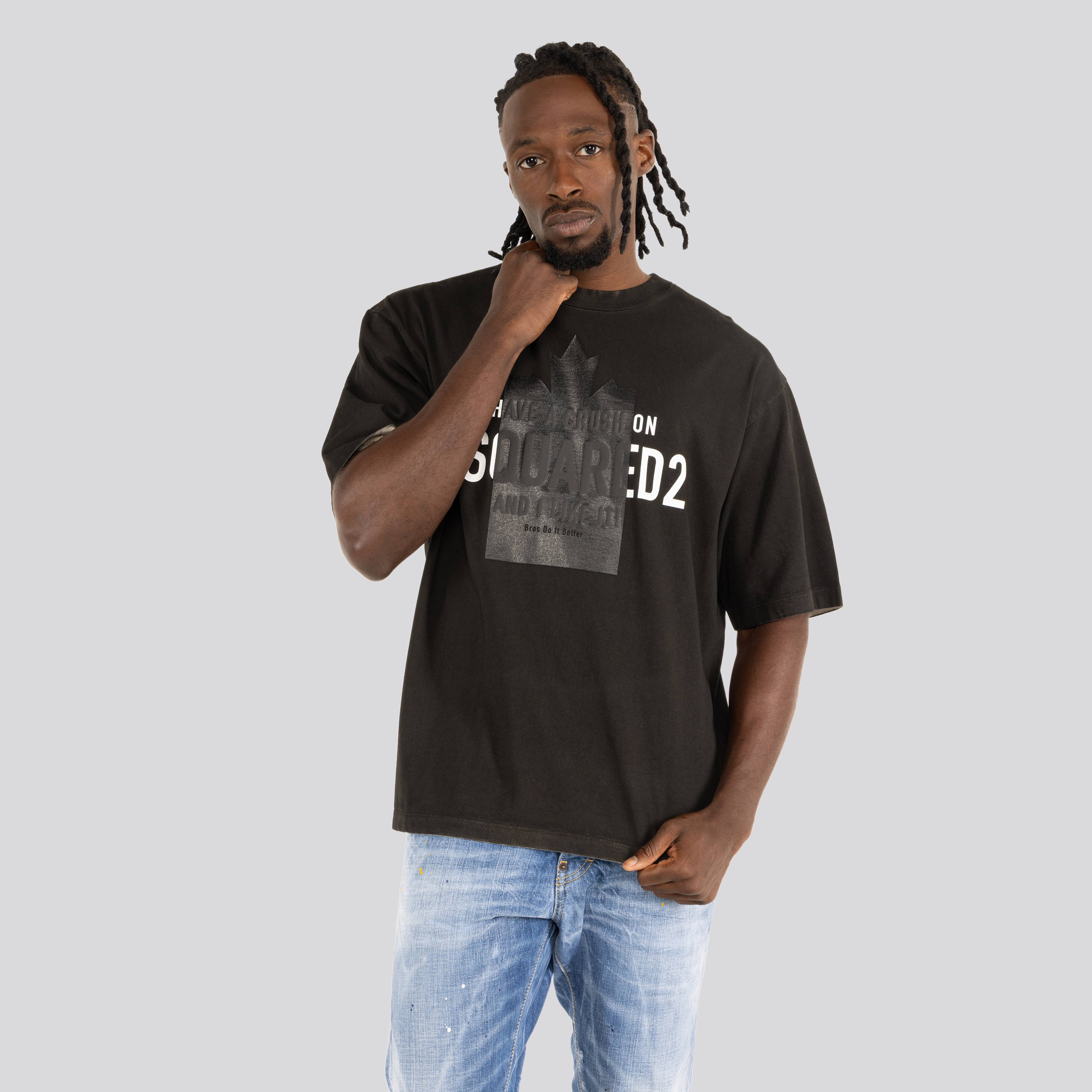 Camiseta Negra Dsquared2 Black & White