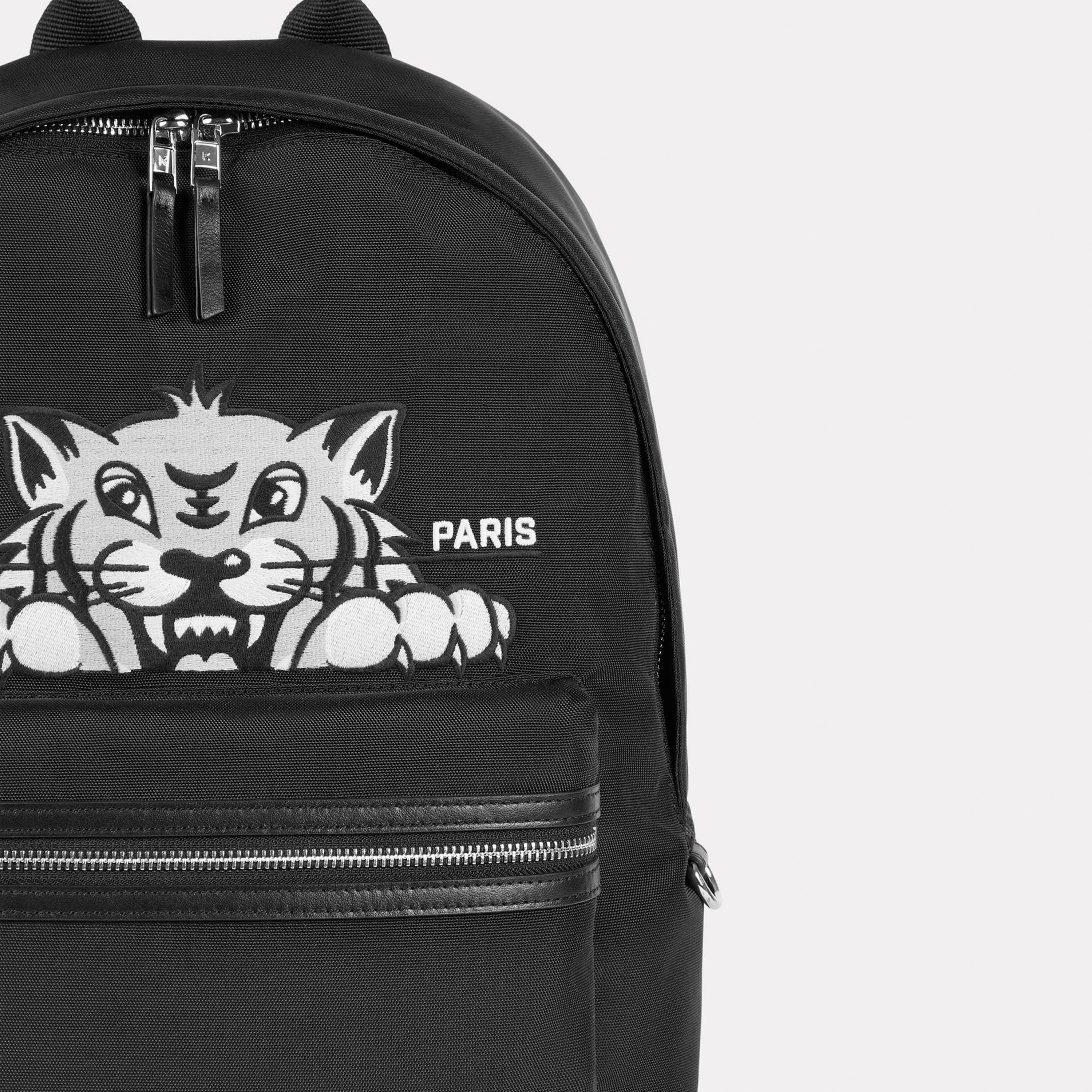 Mochila Negra Kenzo Tiger Varsity'