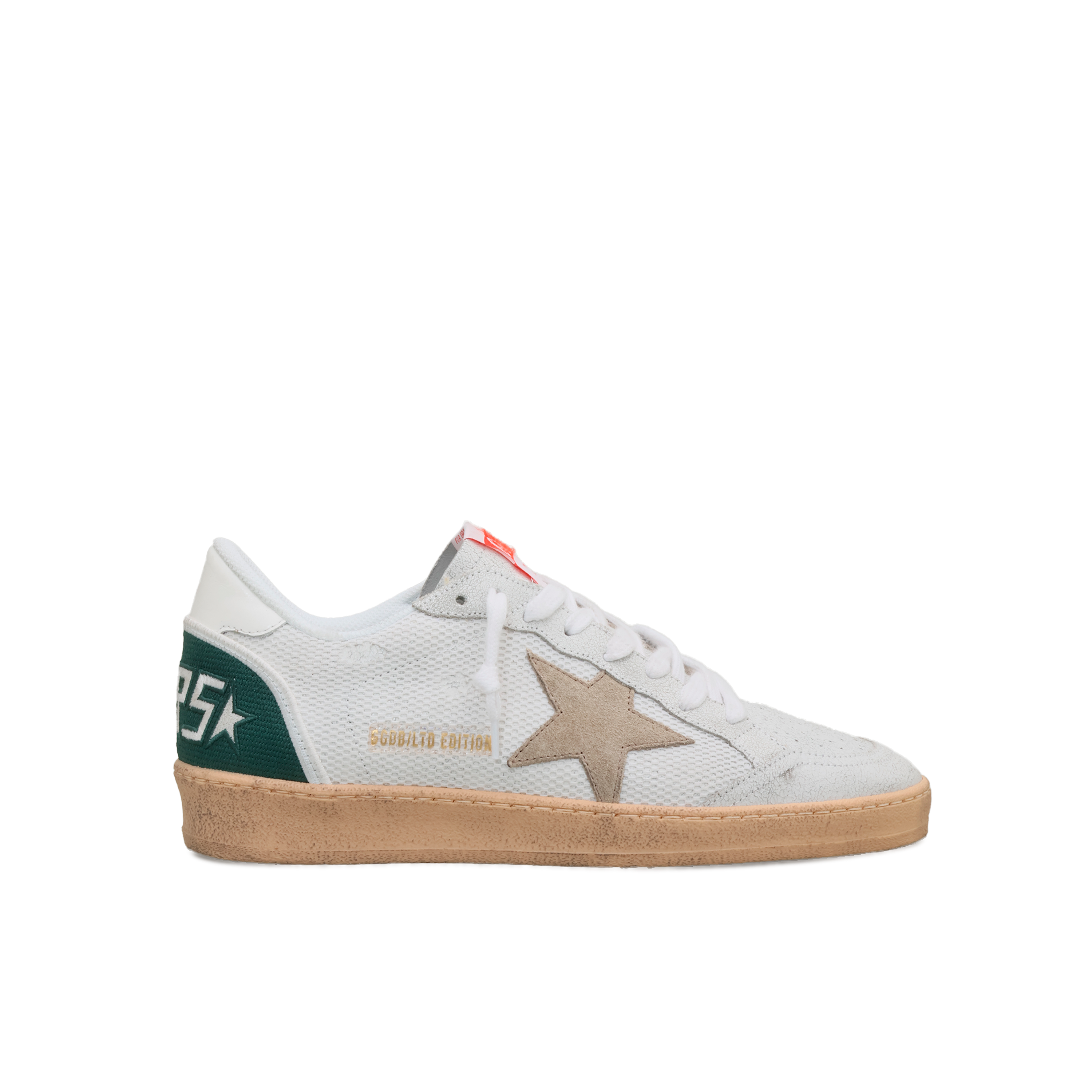 Sneakers Blancos Verde Golden Goose Ballstar Crack Suede