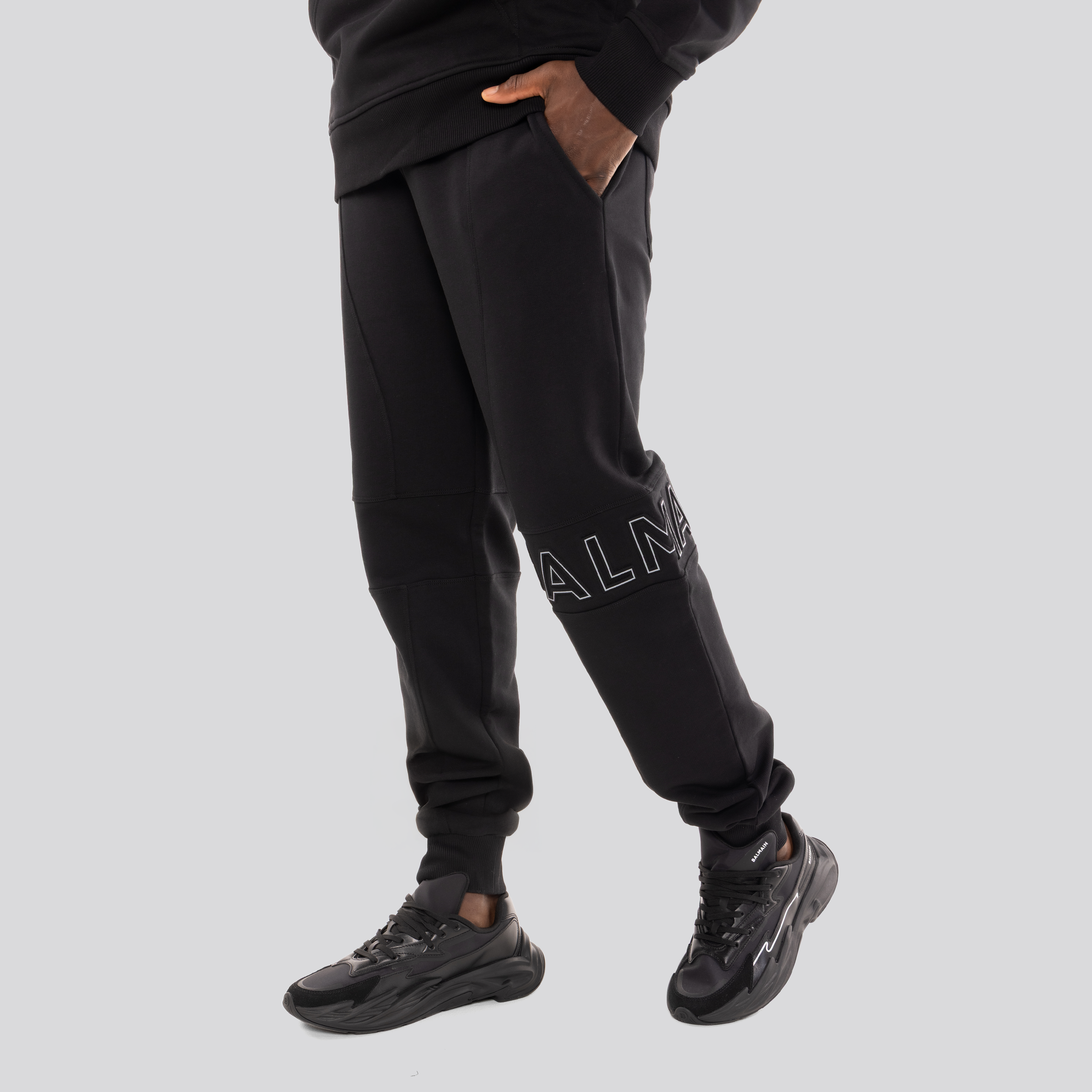 Sudadera Negra Balmain Reflect