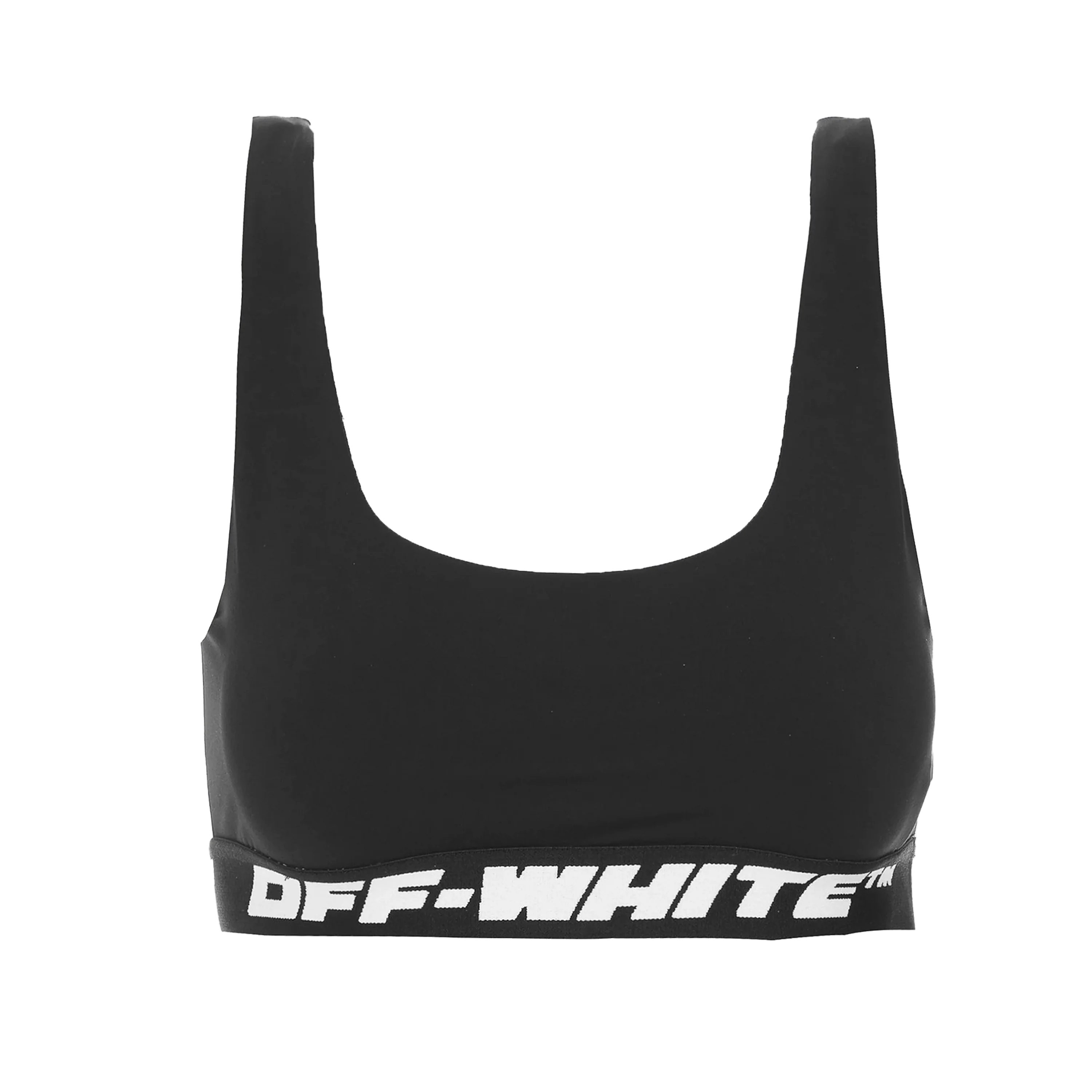 Top Negro Off-White Logo Band