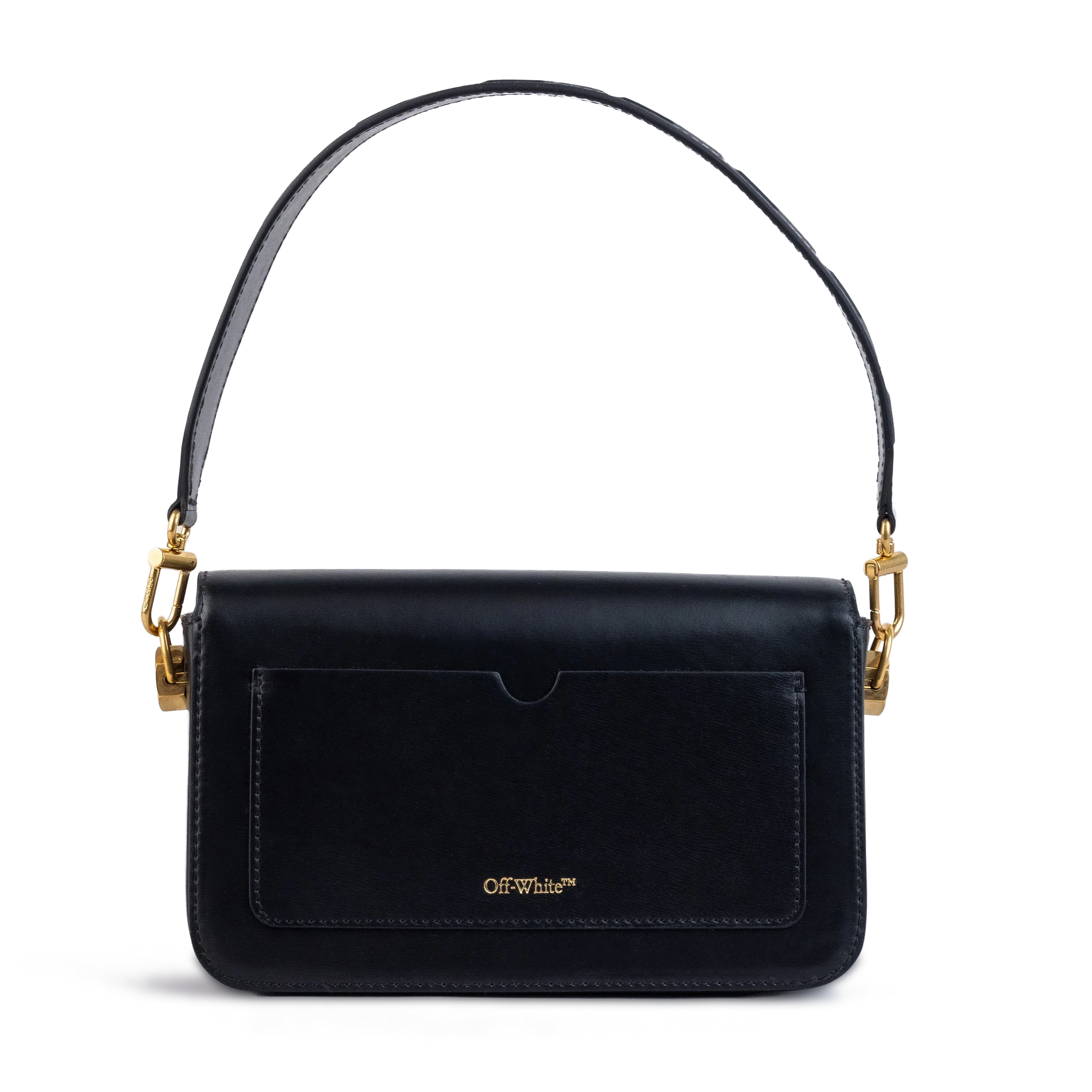 Cartera Negra Off-White Plain Binder Medium