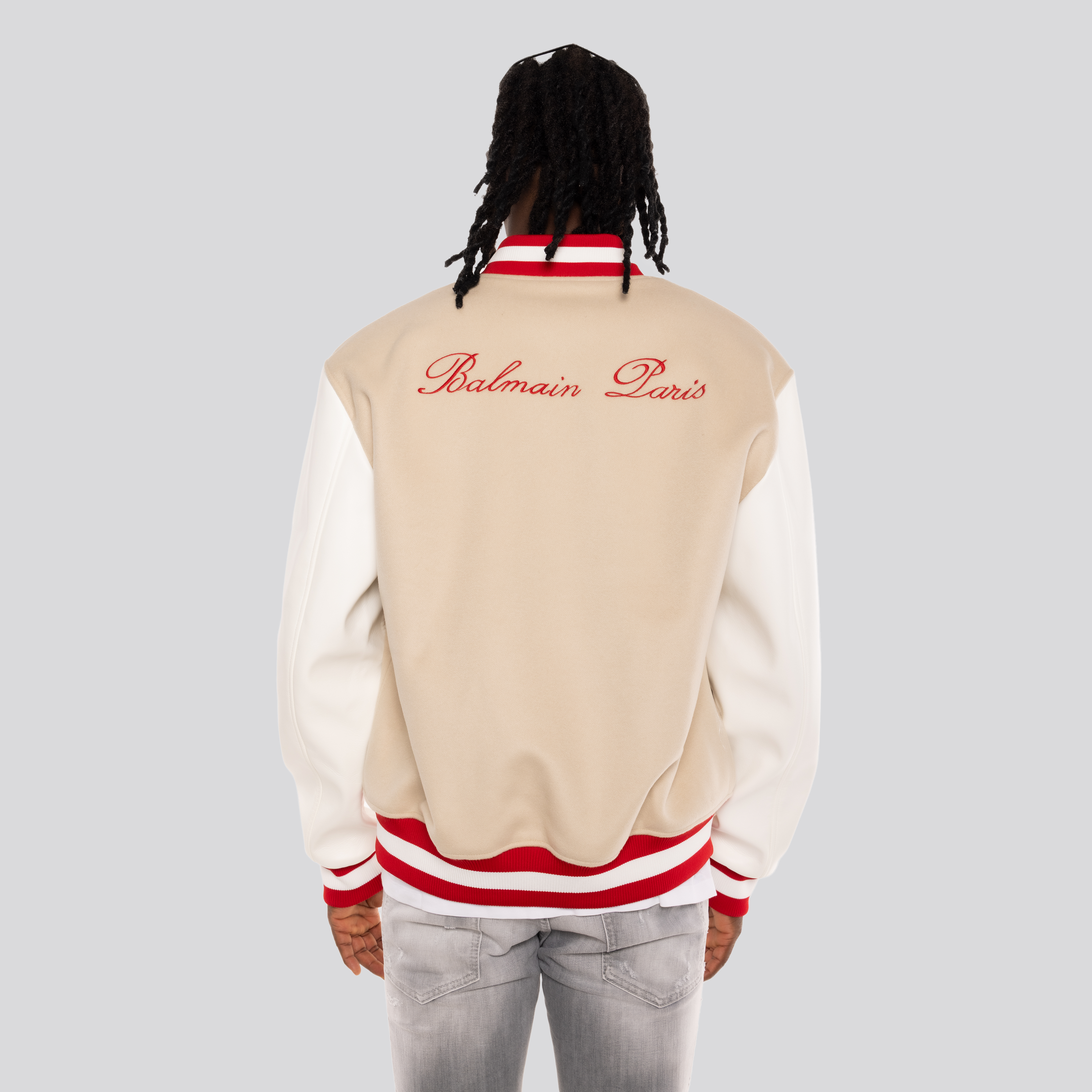 Chaqueta Blanca Balmain Signature