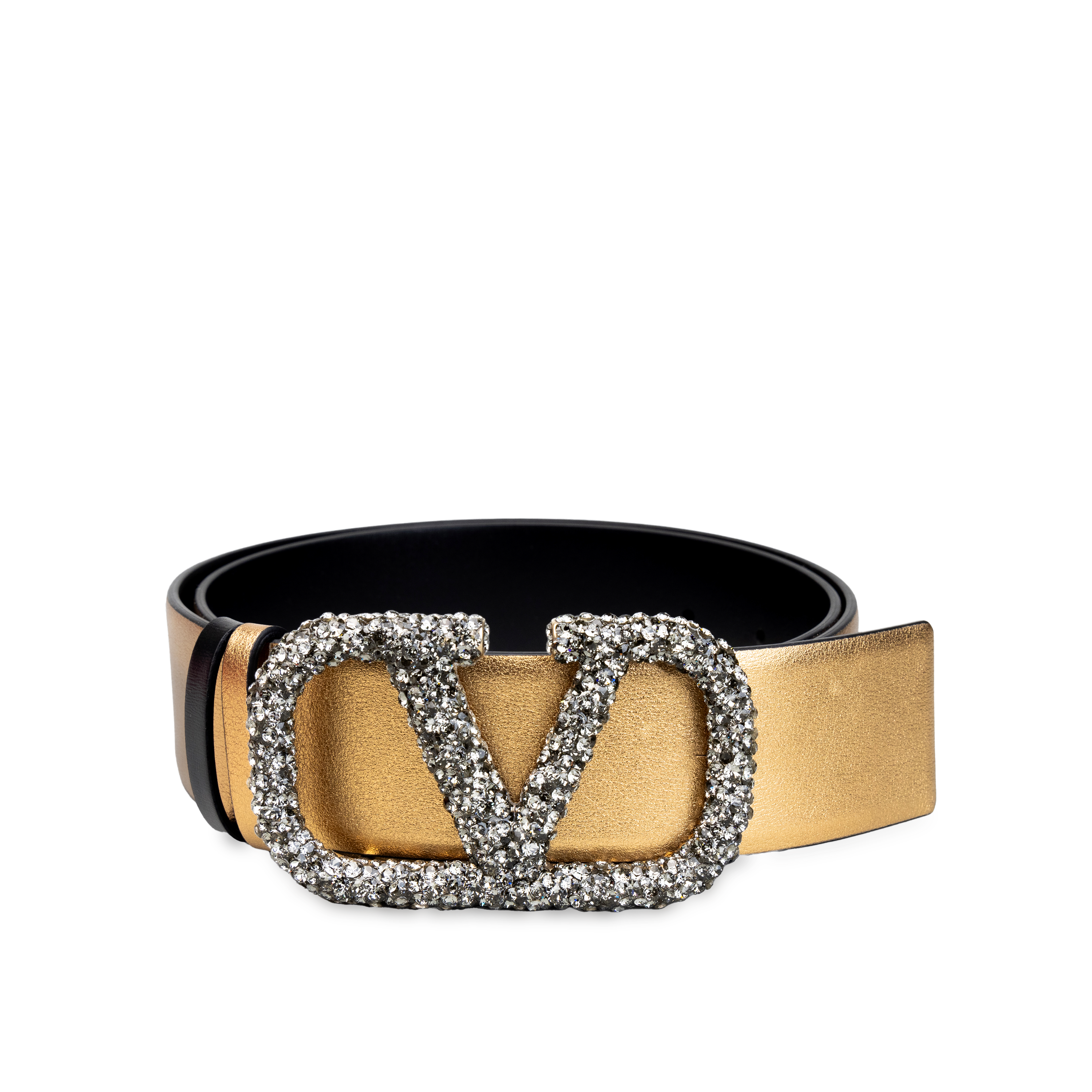 Cinturón Dorado Valentino Vlogo 40 mm