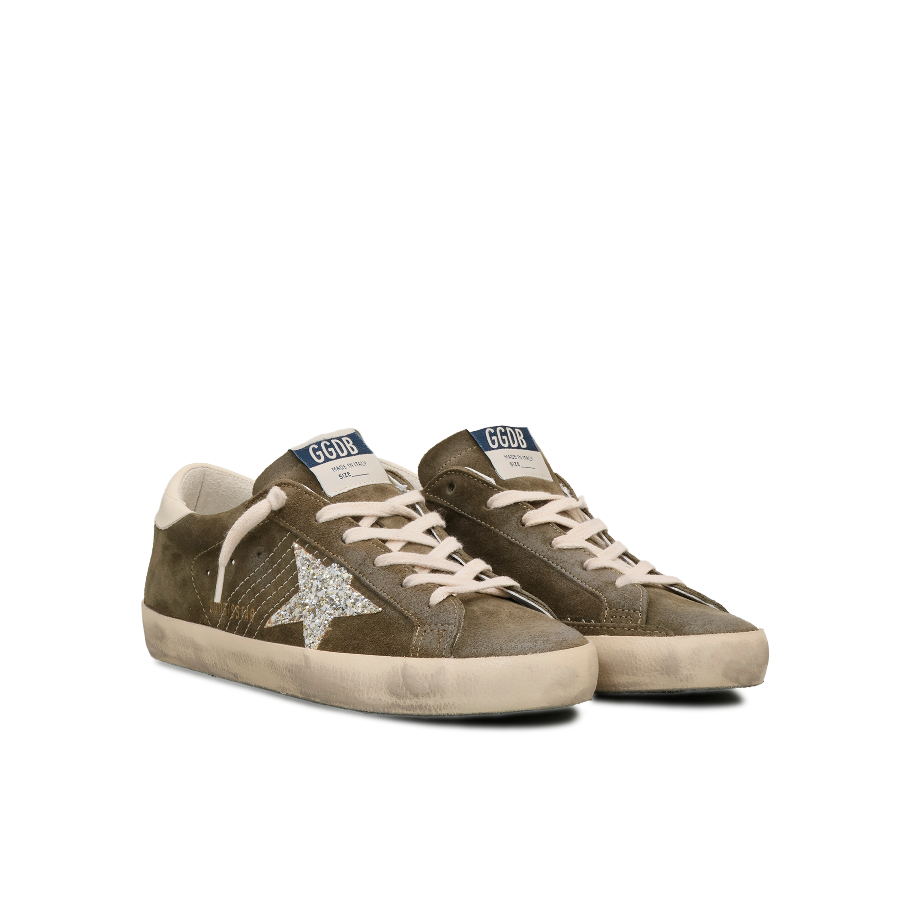 Sneakers Verdes Golden Goose Glitter Star