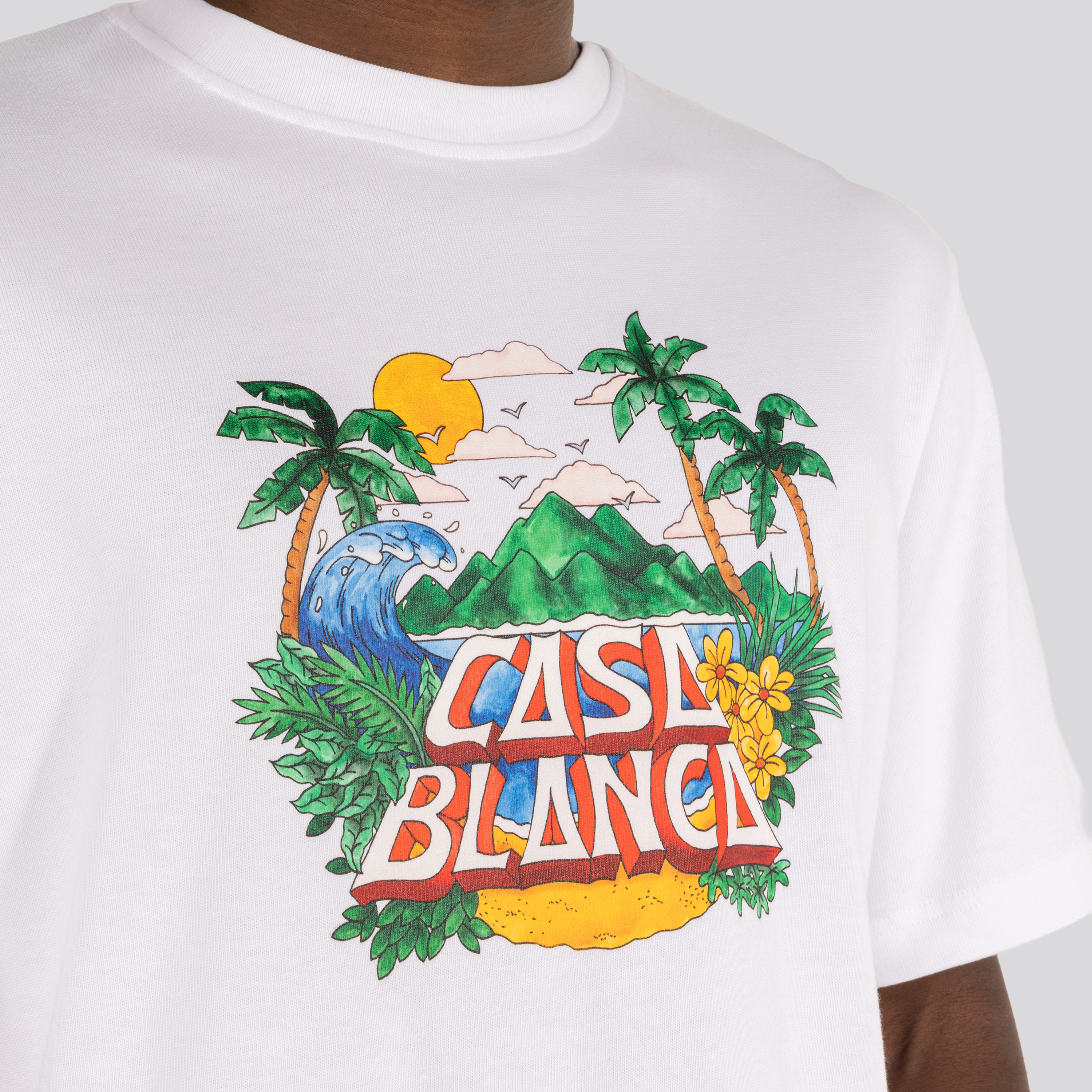 Camiseta Blanca Casablanca Casa Beach Wave