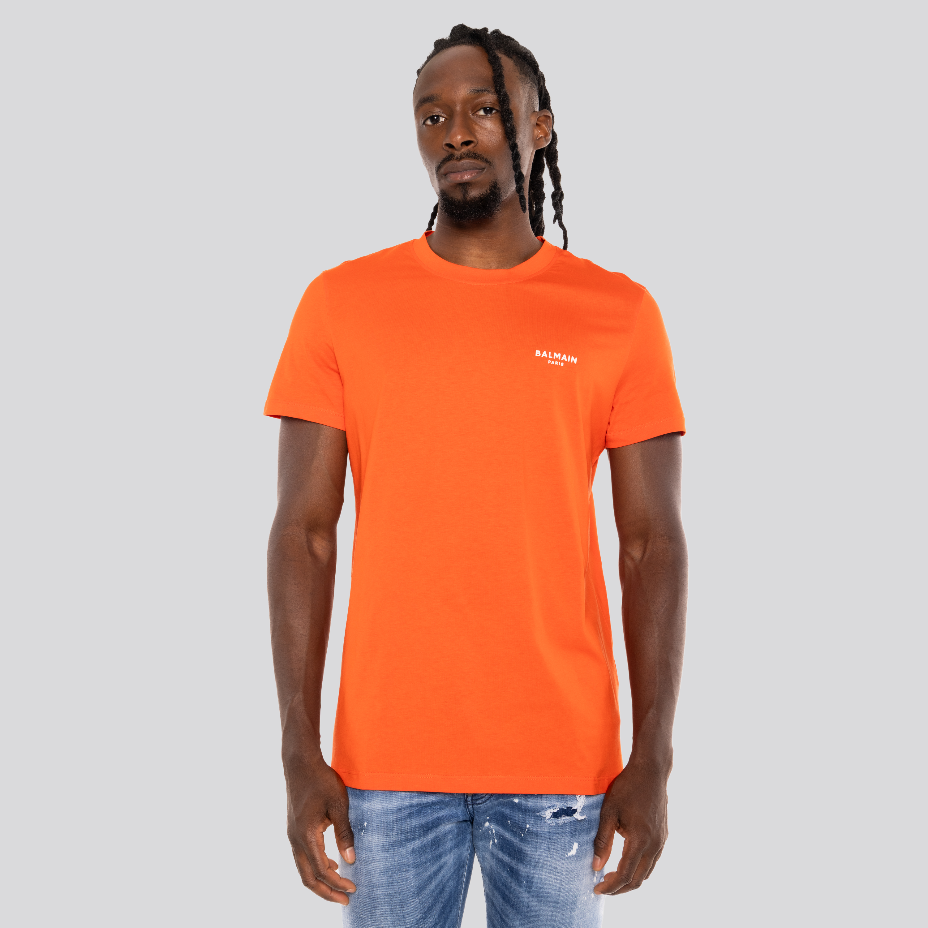 Camiseta Rojo Balmain Logo