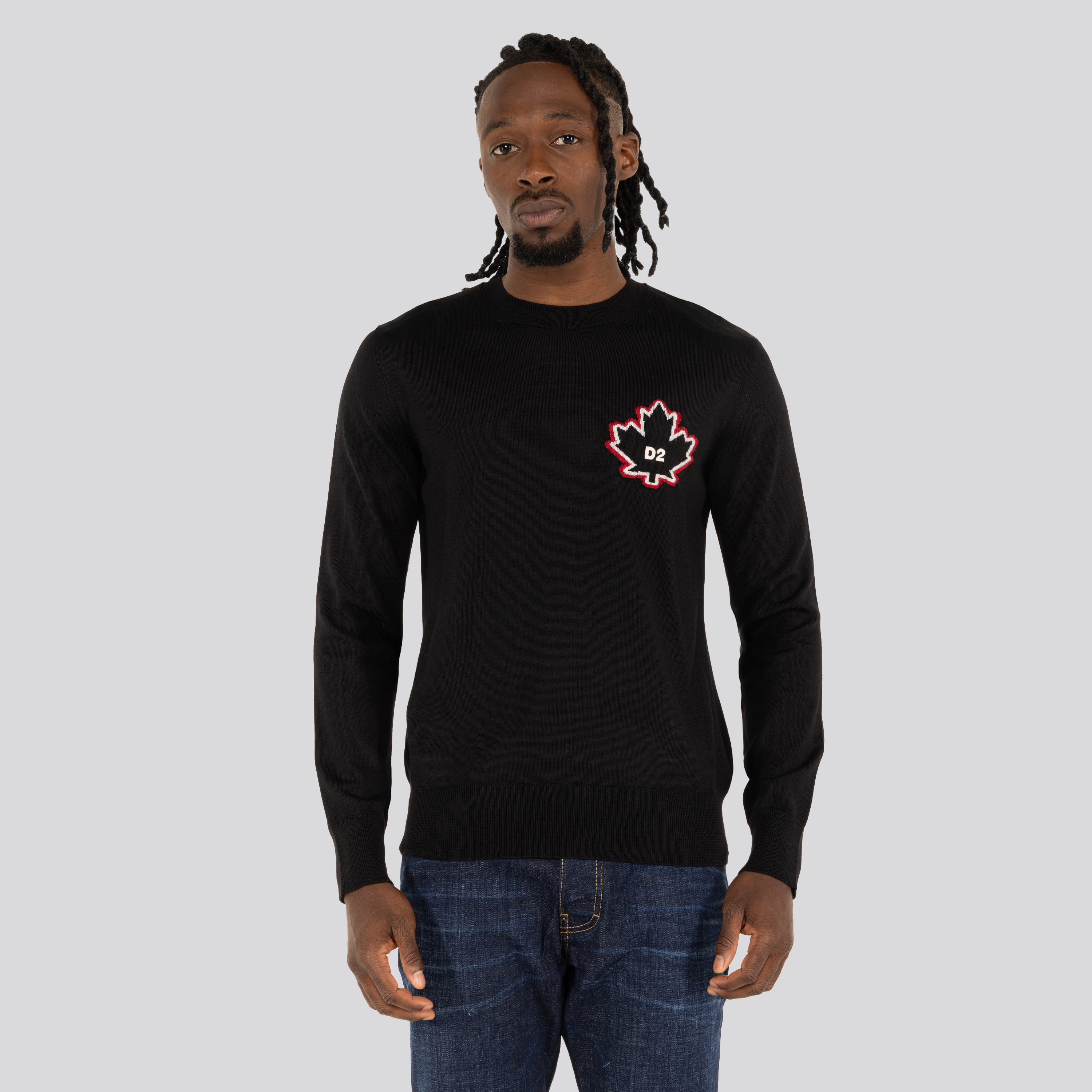 Buzo Negro Dsquared2 Leaf